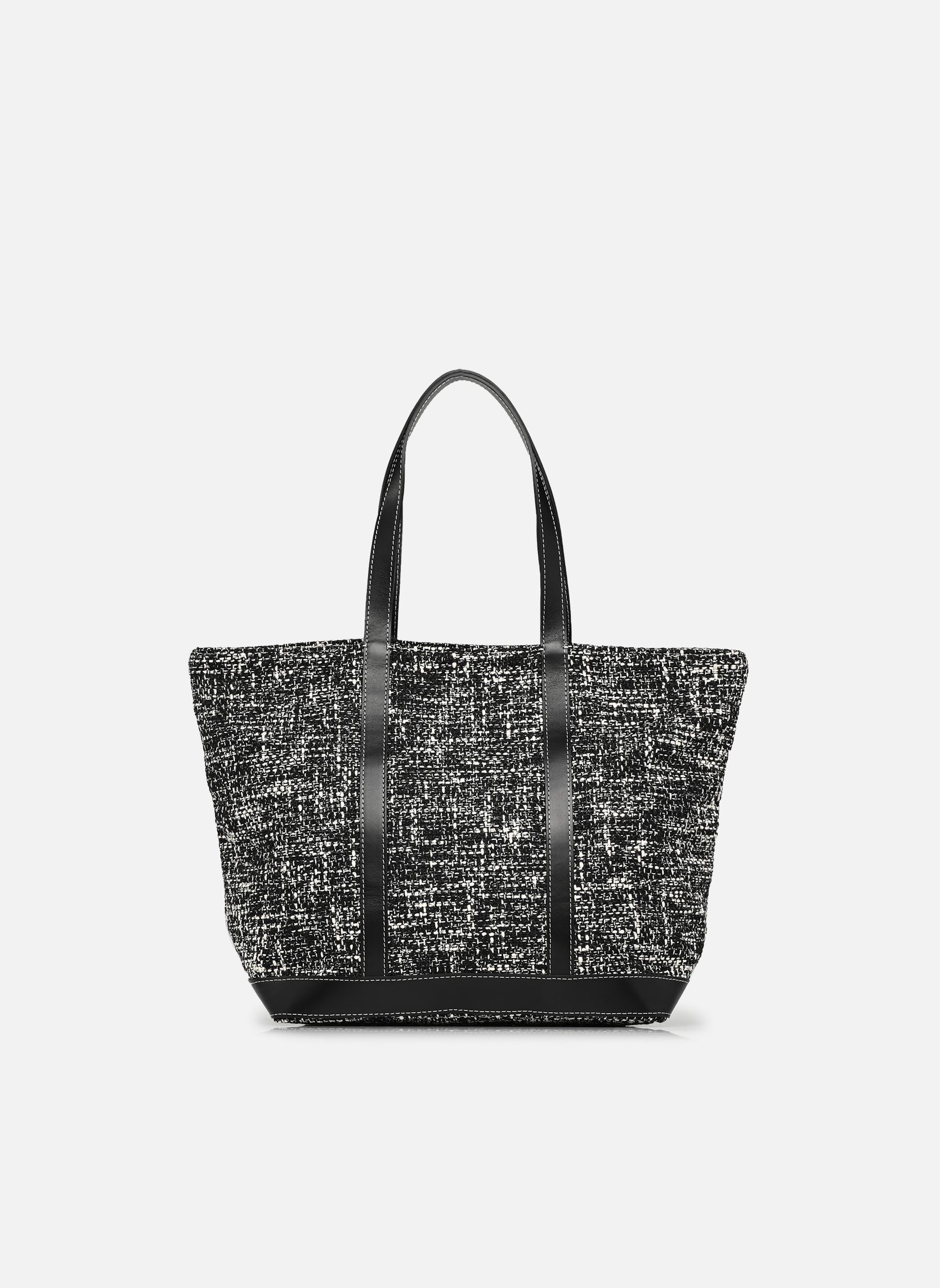 Grote winkelzak Cabas L en Tweed Bicolor dames zwart Vanessa Bruno Grote winkelzak Cabas L en Tweed Bicolor dames zwart NOIR/BLANC