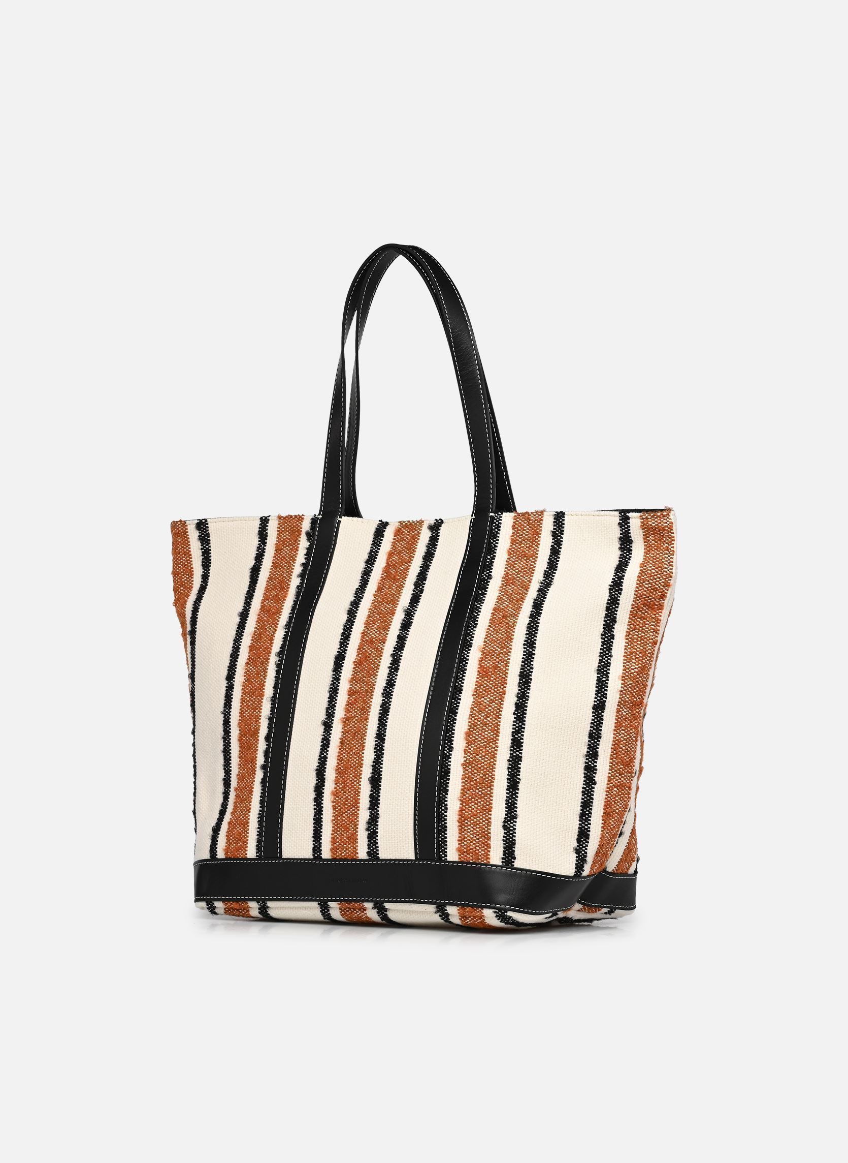 Taschen Cabas L à rayures damen mehrfarbig Vanessa Bruno Taschen Cabas L à rayures damen mehrfarbig MULTICO/BISCUIT