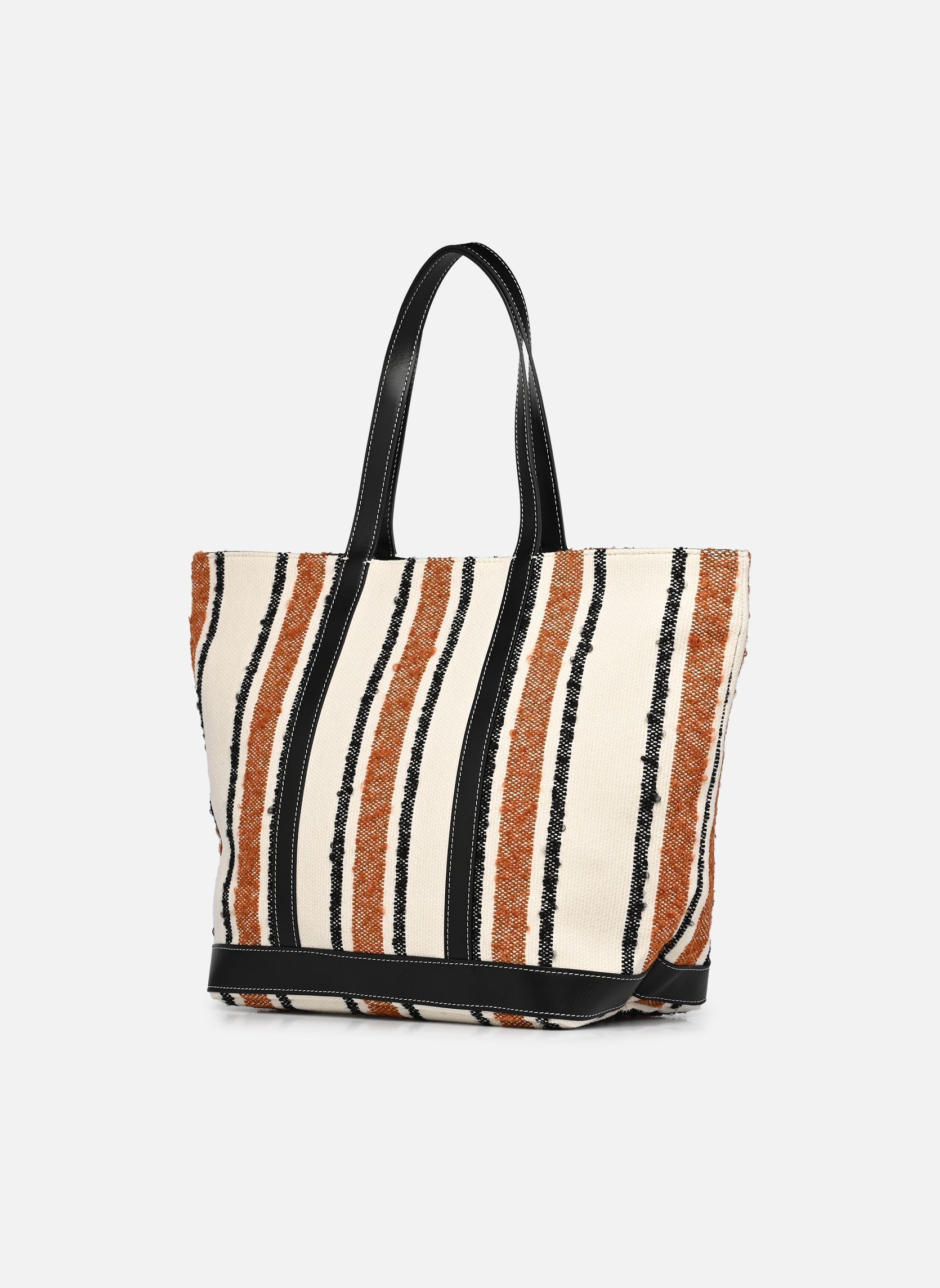 Taschen Cabas L à rayures damen mehrfarbig Vanessa Bruno Taschen Cabas L à rayures damen mehrfarbig MULTICO/BISCUIT