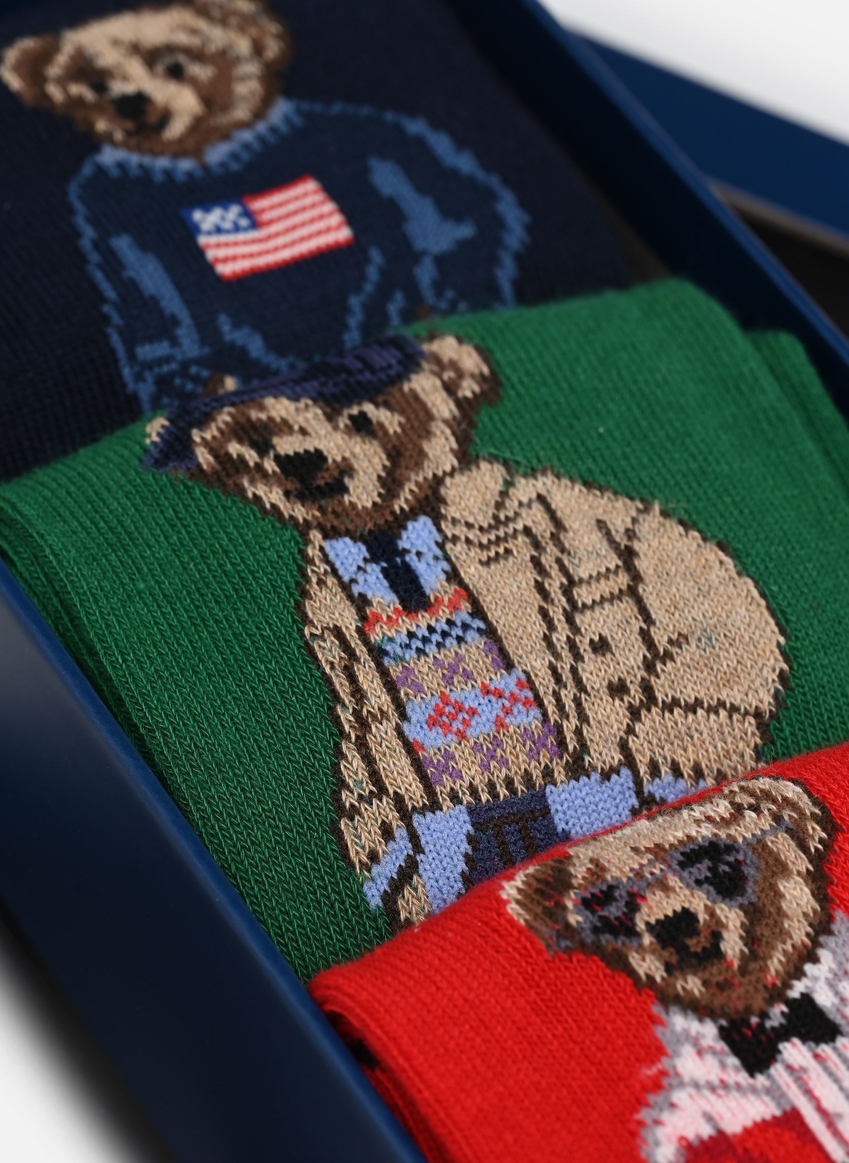 Chaussettes Coffret 3 paires chaussettes Polo Bear homme multicolore Polo Ralph Lauren Chaussettes Coffret 3 paires chaussettes Polo Bear homme multicolore ASSORTED