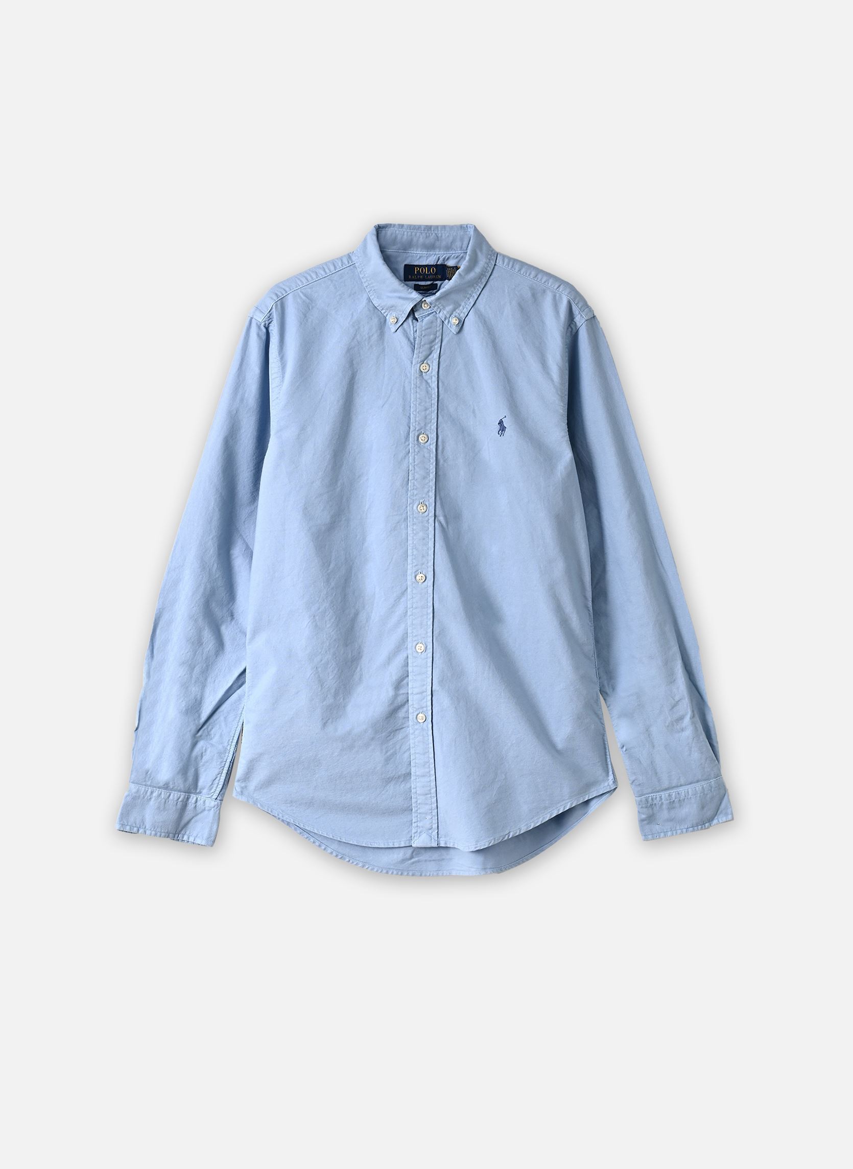Chemises Chemise Oxford Cintrée Teinte En Pièce 7 homme bleu Polo Ralph Lauren Chemises Chemise Oxford Cintrée Teinte En Pièce 7 homme bleu CHAMBRAY BLUE