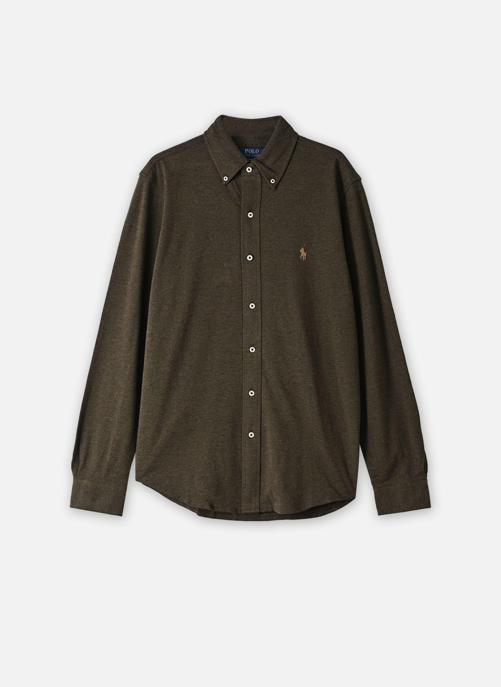 Chemises Chemise Ultra-Légère En Coton Piqué 7106 homme kaki Polo Ralph Lauren Chemises Chemise Ultra-Légère En Coton Piqué 7106 homme kaki WILSON OLIVE HEATHER/C8520