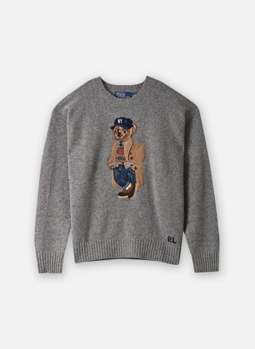 Polo Ralph Lauren Pulls Pull laine et cachemire Bear 710B2859 homme gris