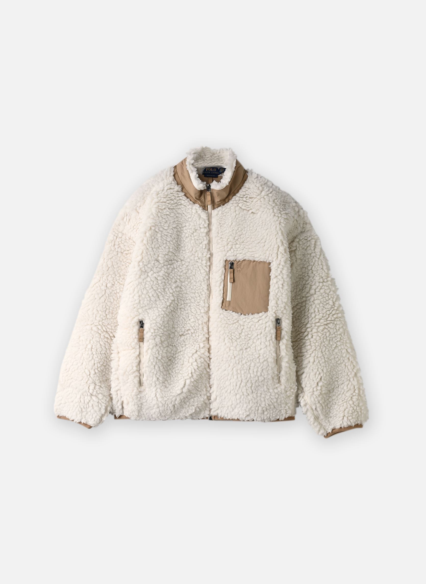 Pulls Veste zippéé polaire 710B26088 homme beige Polo Ralph Lauren Pulls Veste zippéé polaire 710B26088 homme beige CLUBHOUSE CREAM