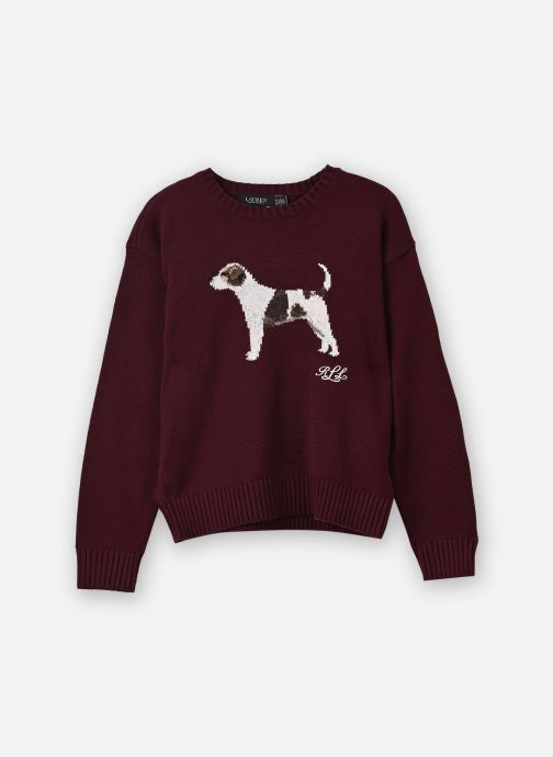 Lauren Ralph Lauren Truien Pull à motif chien dames bordeaux