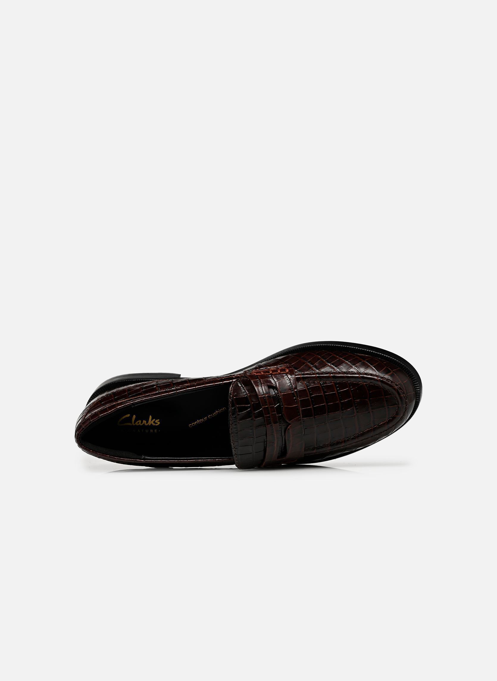 Mocassins Straven2 Penny dames bruin Clarks Mocassins Straven2 Penny dames bruin BROWN CROC