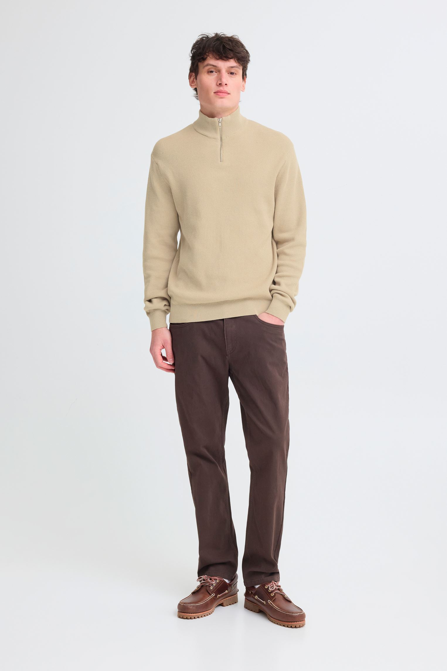 Pulls Bhbadal Half Zipp homme beige Blend Pulls Bhbadal Half Zipp homme beige CROCKERY