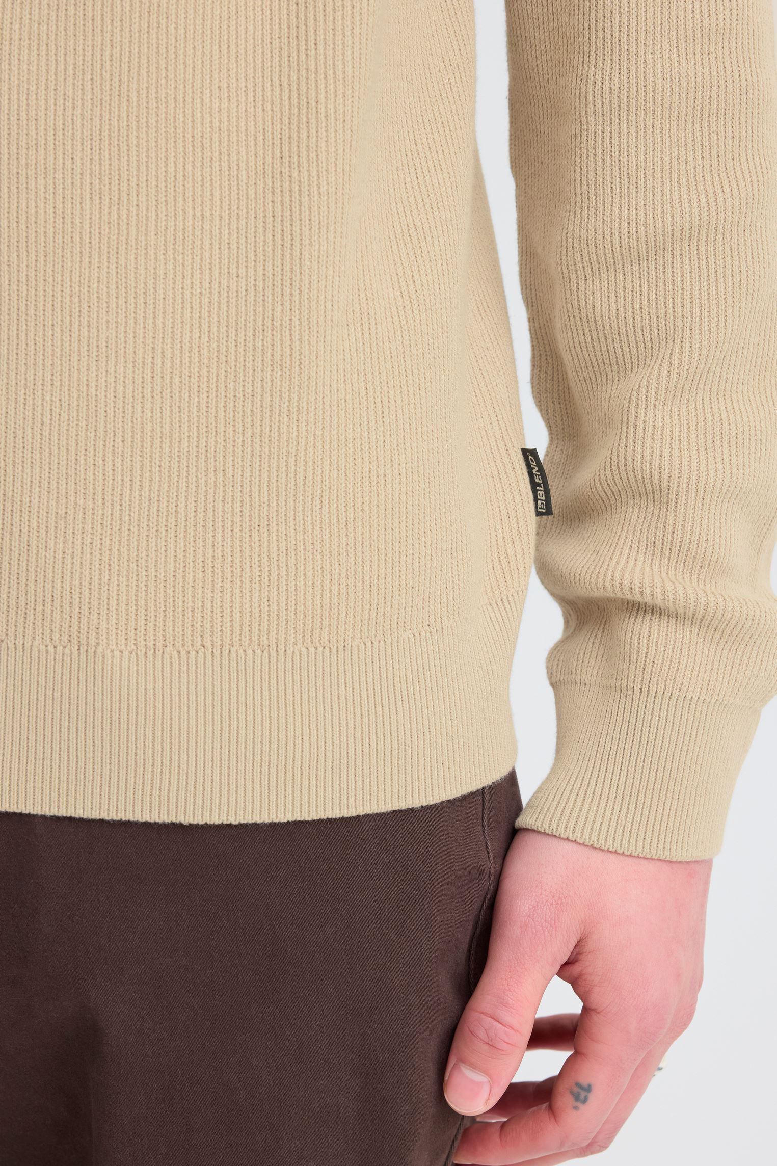 Pulls Bhbadal Half Zipp homme beige Blend Pulls Bhbadal Half Zipp homme beige CROCKERY