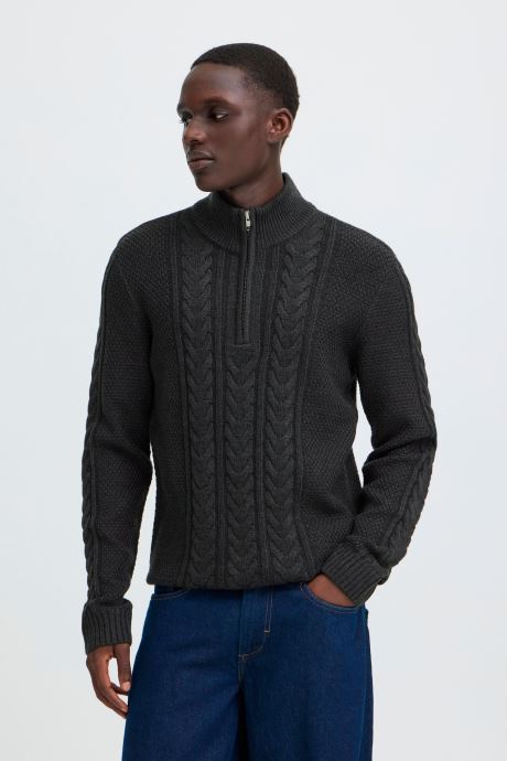 Blend Pulls Bhbasim Half Zipp homme noir