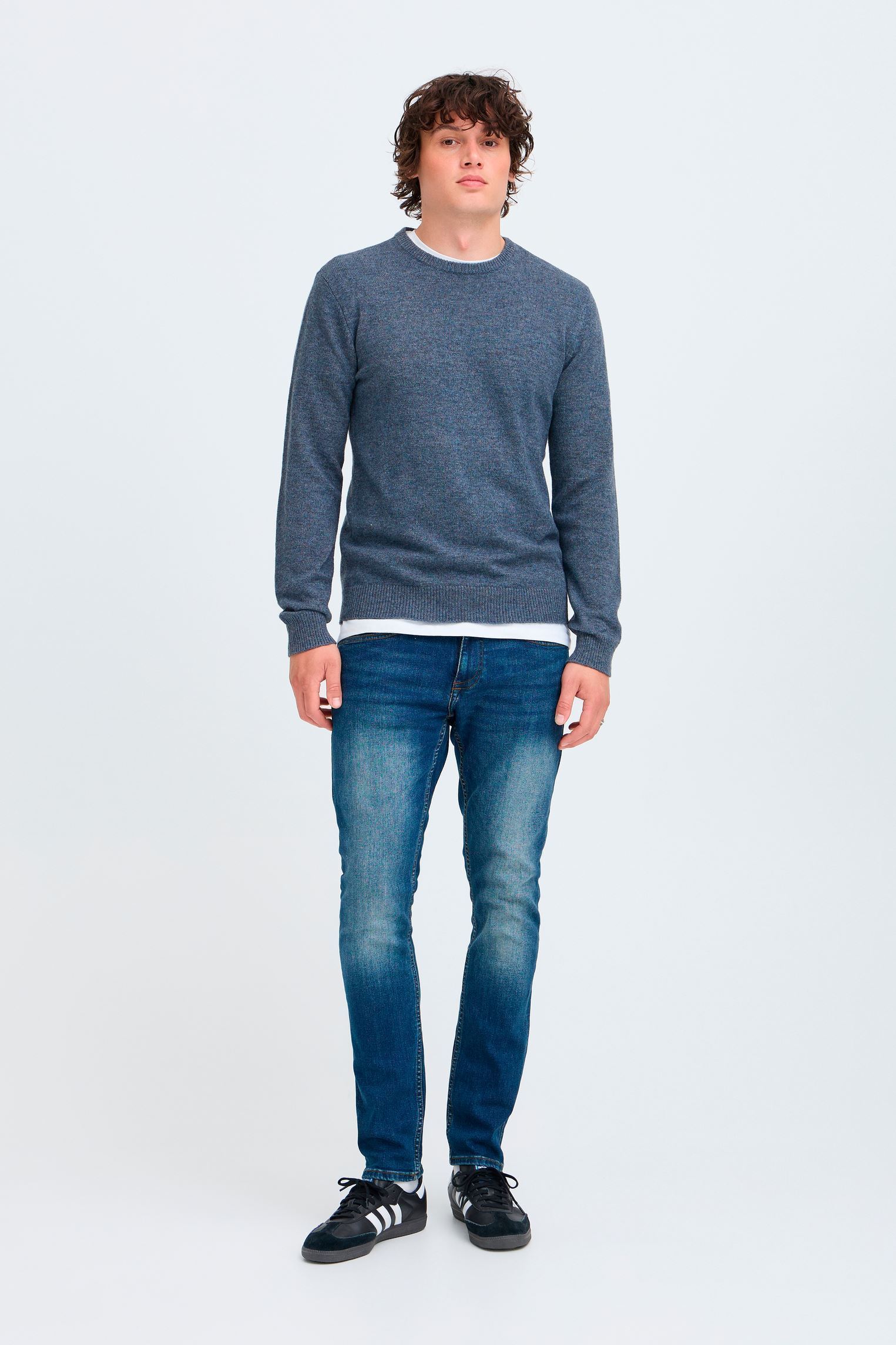 Pulls Bhbranko Crew Knit Noos homme bleu Blend Pulls Bhbranko Crew Knit Noos homme bleu STORMY WEATHER MELANGE