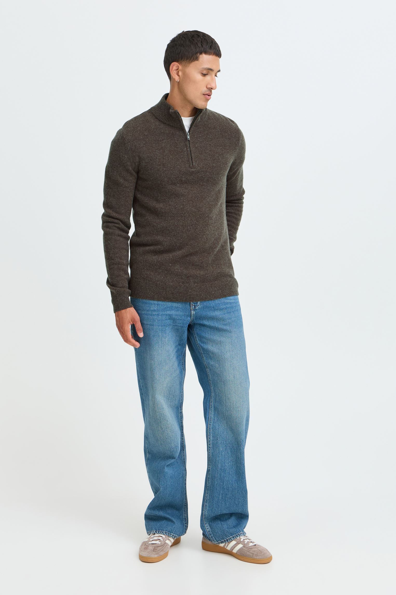 Truien Bhbranko Halfzipp Knit Noos heren bruin Blend Truien Bhbranko Halfzipp Knit Noos heren bruin TURKISH COFFEE MELANGE