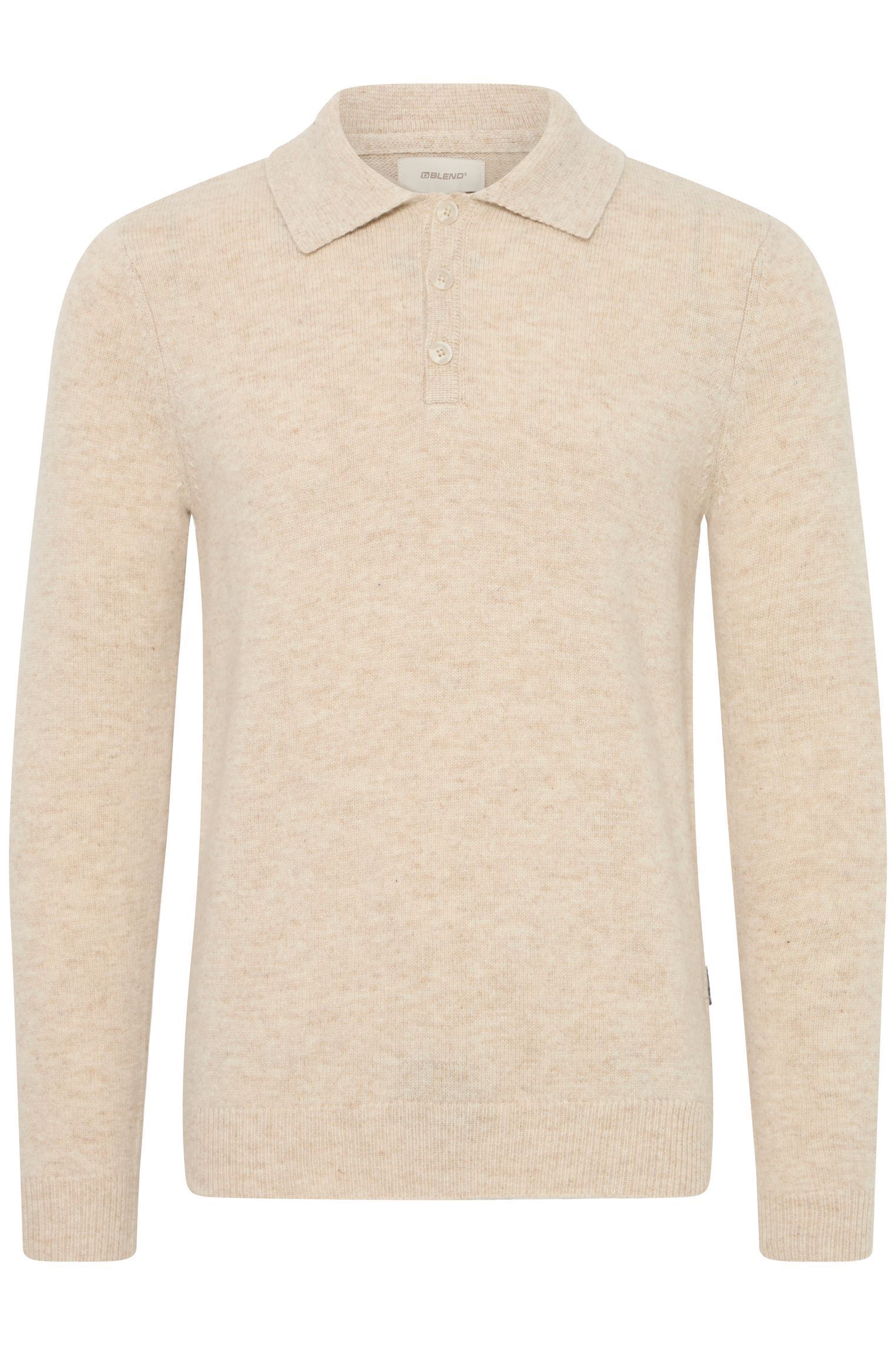 Pulls Bhbranko Polo Knit Slim homme beige Blend Pulls Bhbranko Polo Knit Slim homme beige OYSTER GRAY MELANGE
