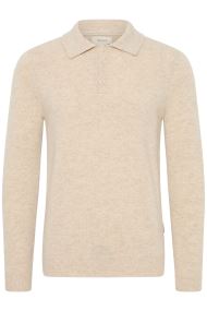 Pulls Bhbranko Polo Knit Slim homme beige Blend Pulls Bhbranko Polo Knit Slim homme beige OYSTER GRAY MELANGE