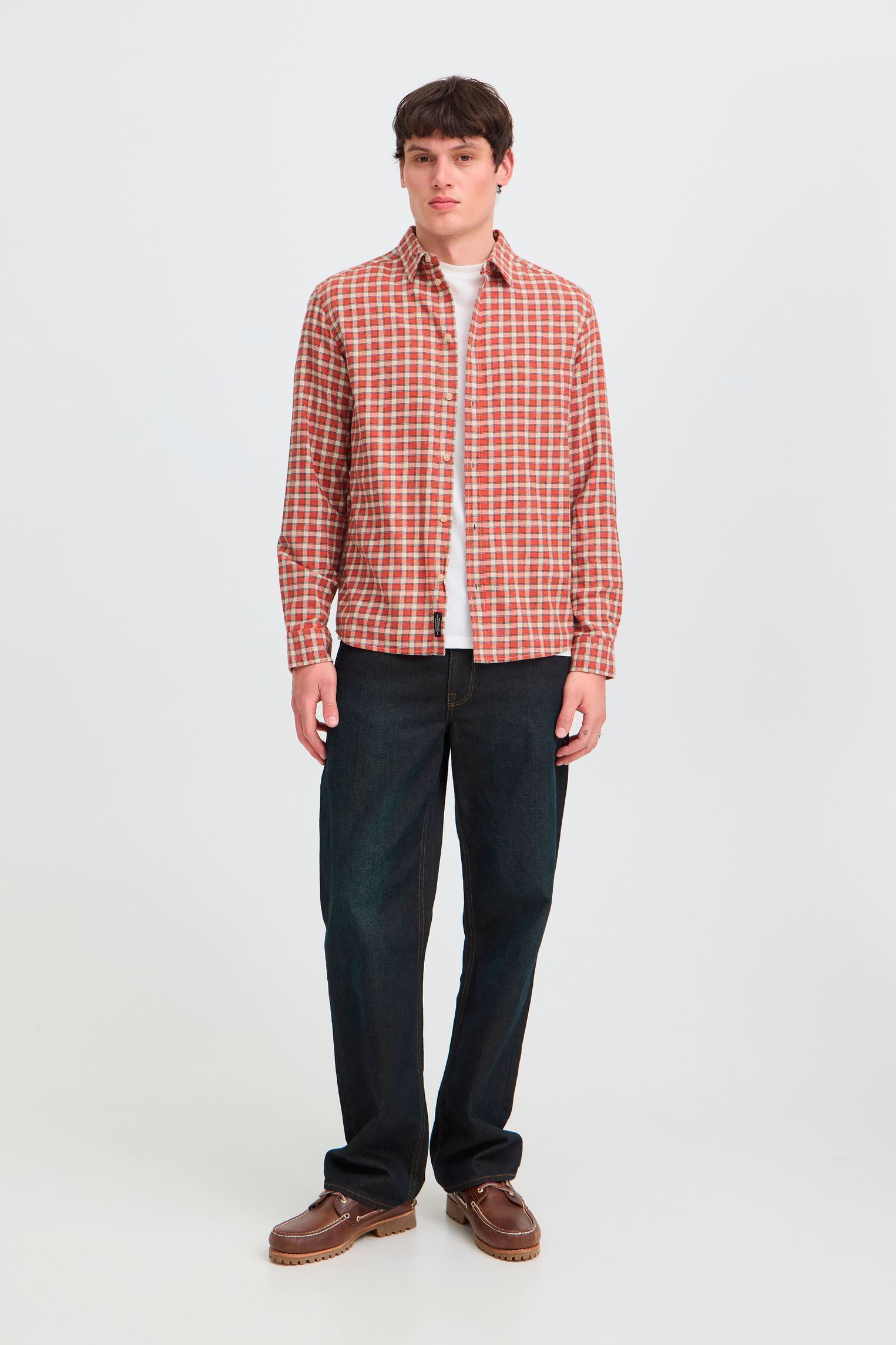 Chemises Bhcalli Shirt homme orange Blend Chemises Bhcalli Shirt homme orange CINNABAR