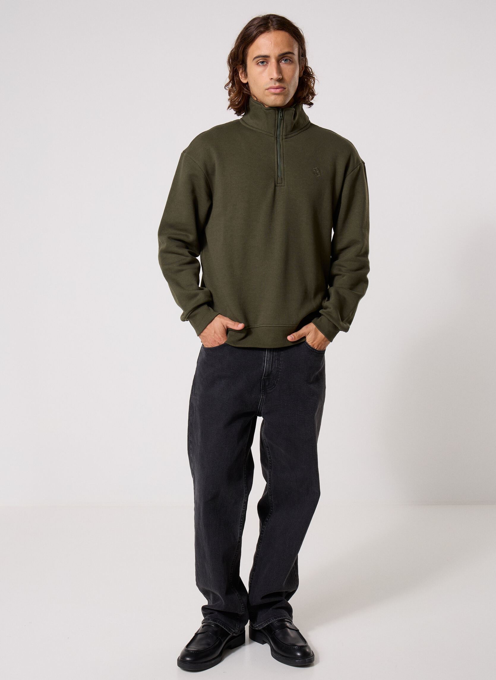 Sweats Bhjuste 1/2 Zp Sweatshirt homme kaki Blend Sweats Bhjuste 1/2 Zp Sweatshirt homme kaki FOREST NIGHT