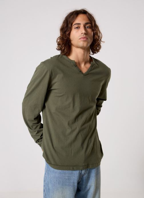 Blend T-shirts Bhkonstantin L/S Wash Tee heren groen