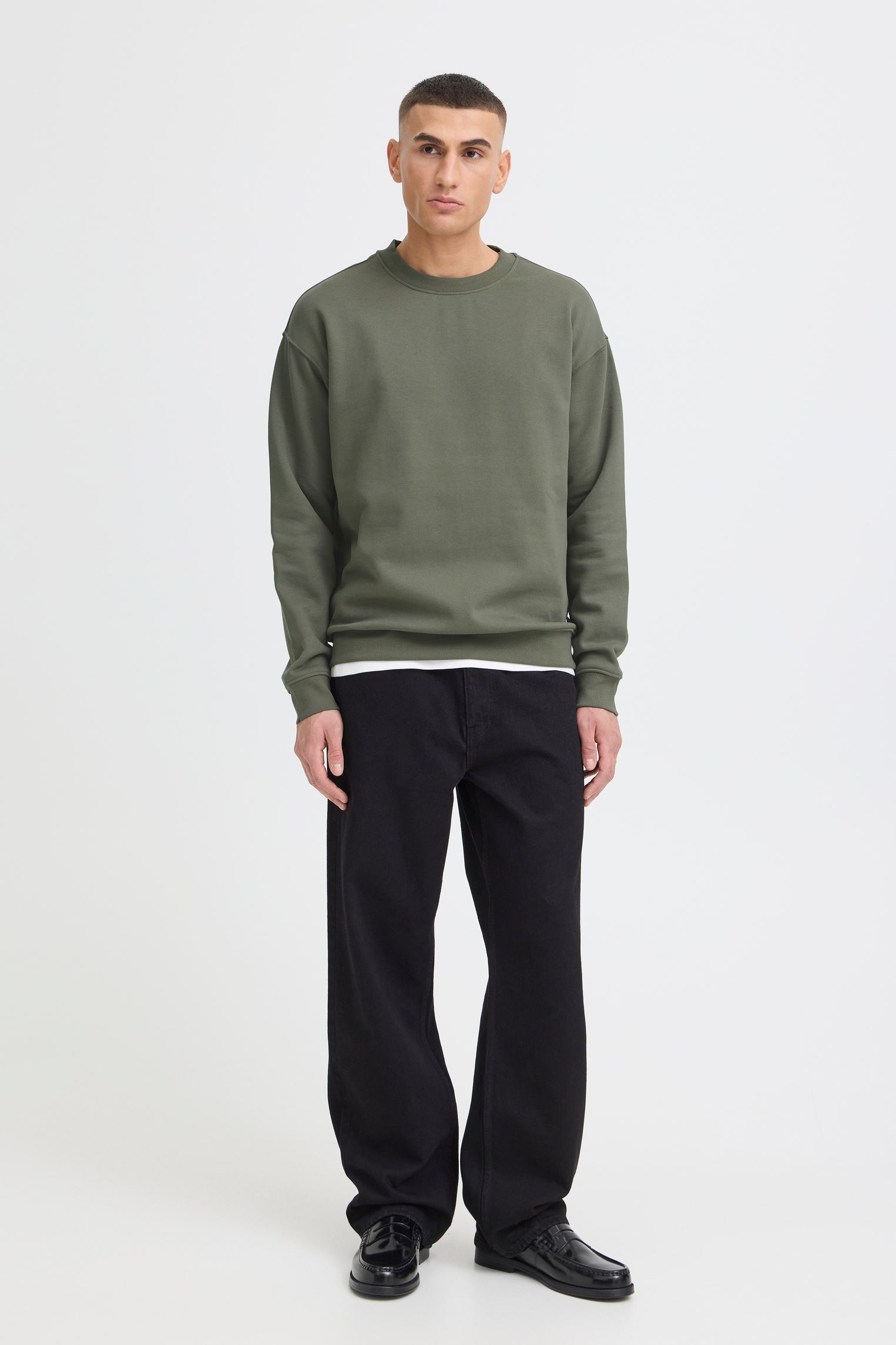 Sweats Sdlenz Crew Sweat Noos homme kaki SOLID Sweats Sdlenz Crew Sweat Noos homme kaki DUSTY OLIVE