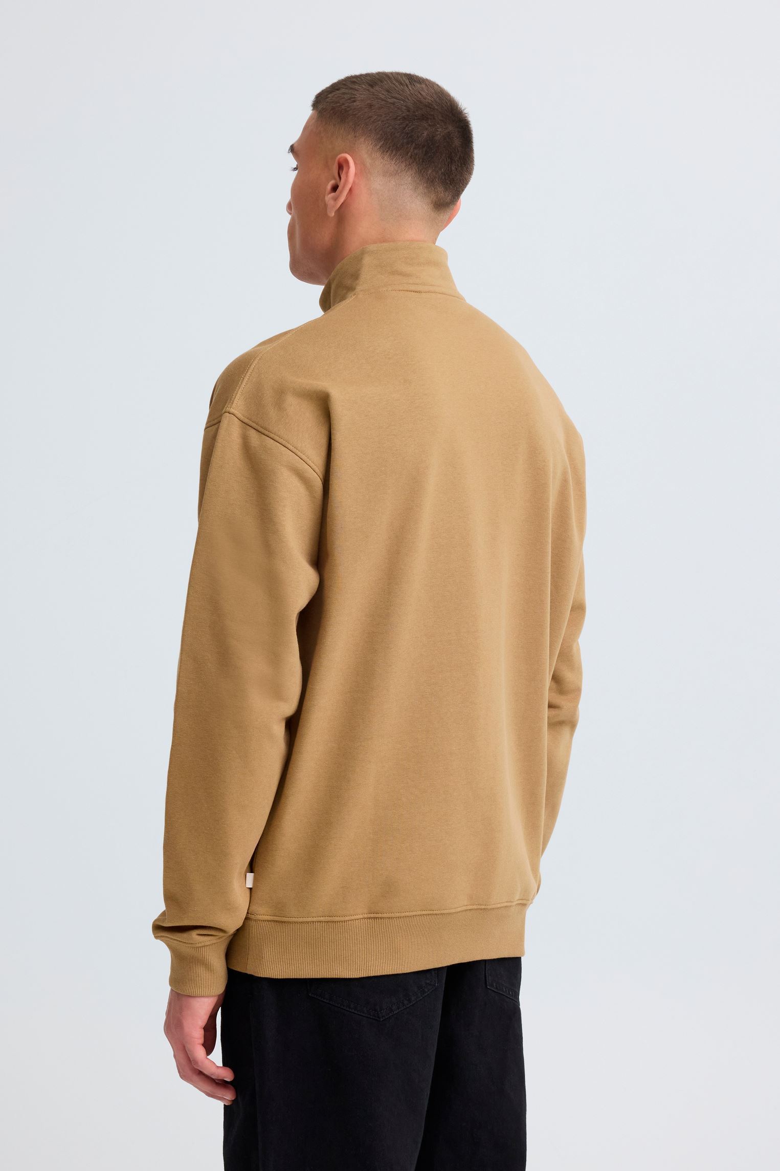 Sweats Sdlenz Halfzip homme camel SOLID Sweats Sdlenz Halfzip homme camel ERMINE