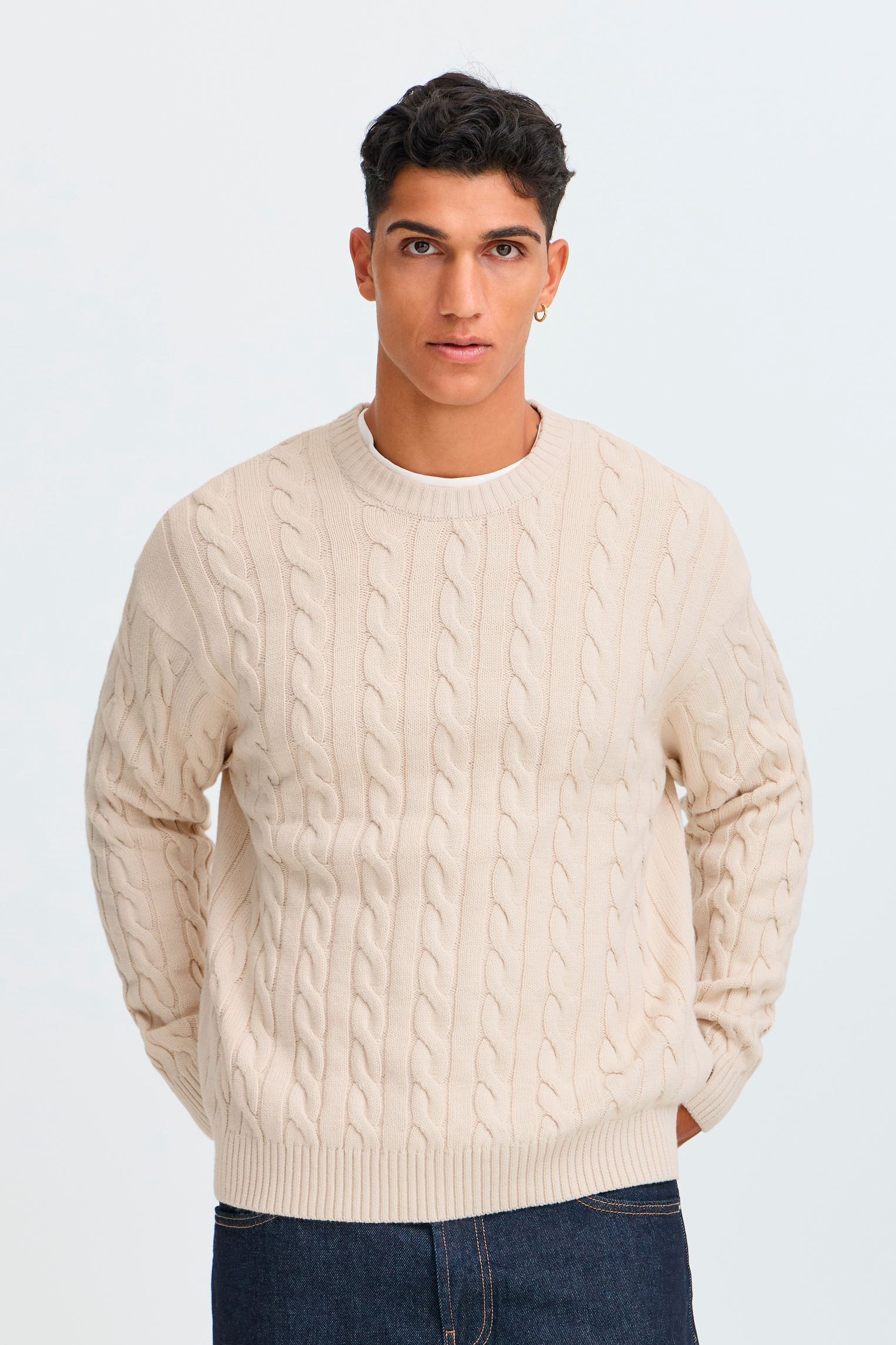 Pulls Sdmalcolm Noos homme blanc SOLID Pulls Sdmalcolm Noos homme blanc OATMEAL