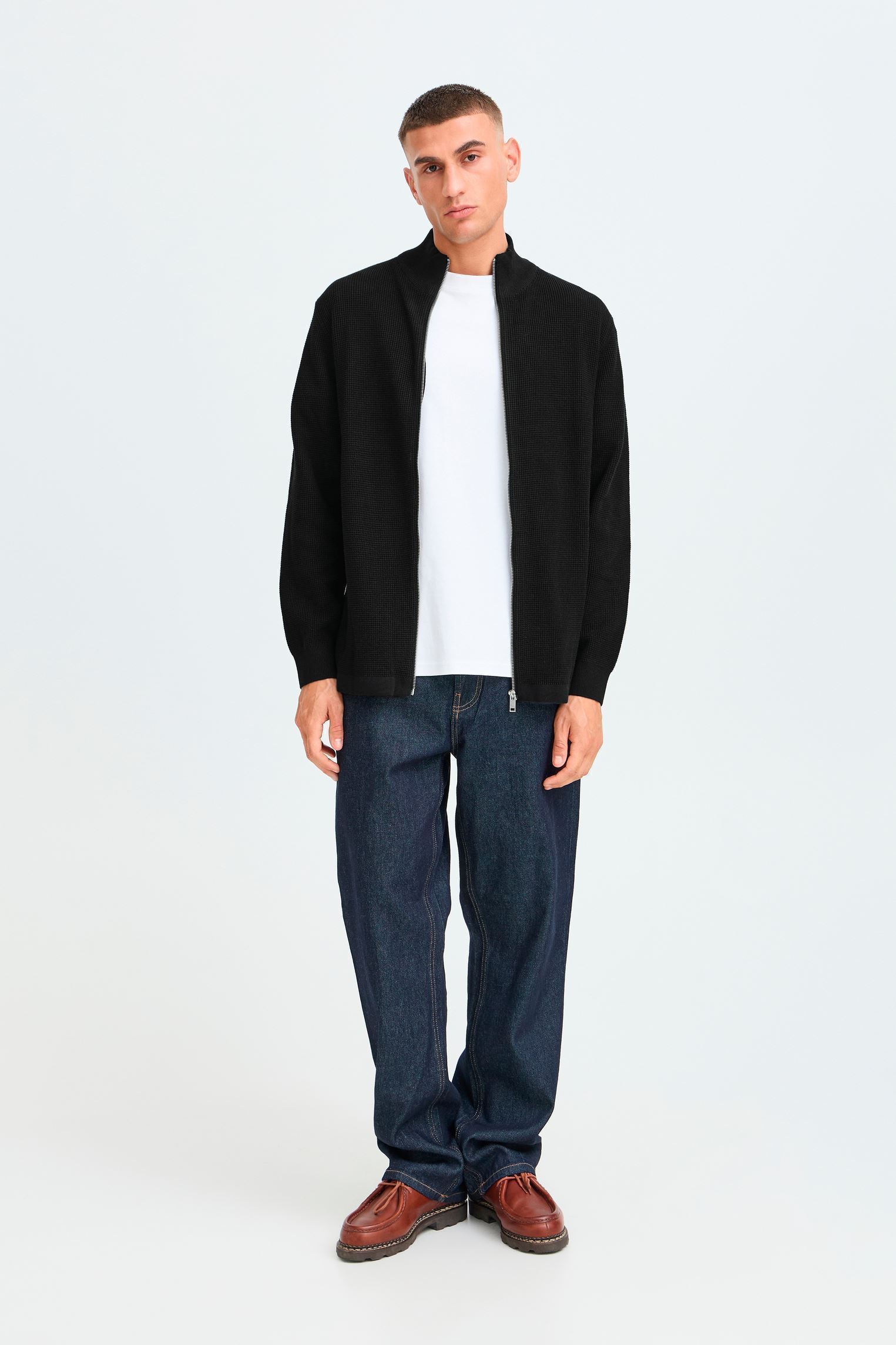 Vesten Sdvian Cardigan heren zwart SOLID Vesten Sdvian Cardigan heren zwart TRUE BLACK