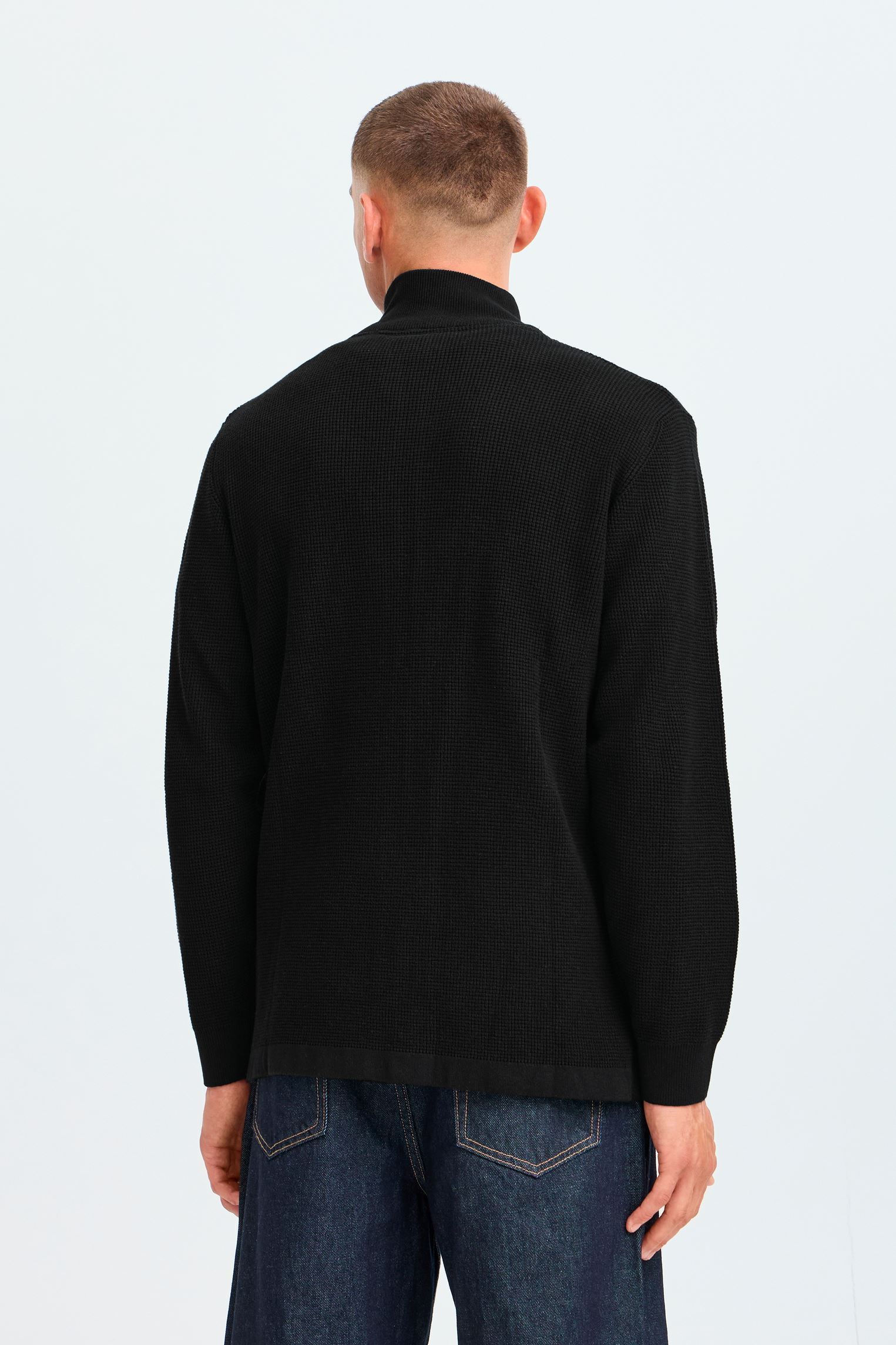 Vesten Sdvian Cardigan heren zwart SOLID Vesten Sdvian Cardigan heren zwart TRUE BLACK