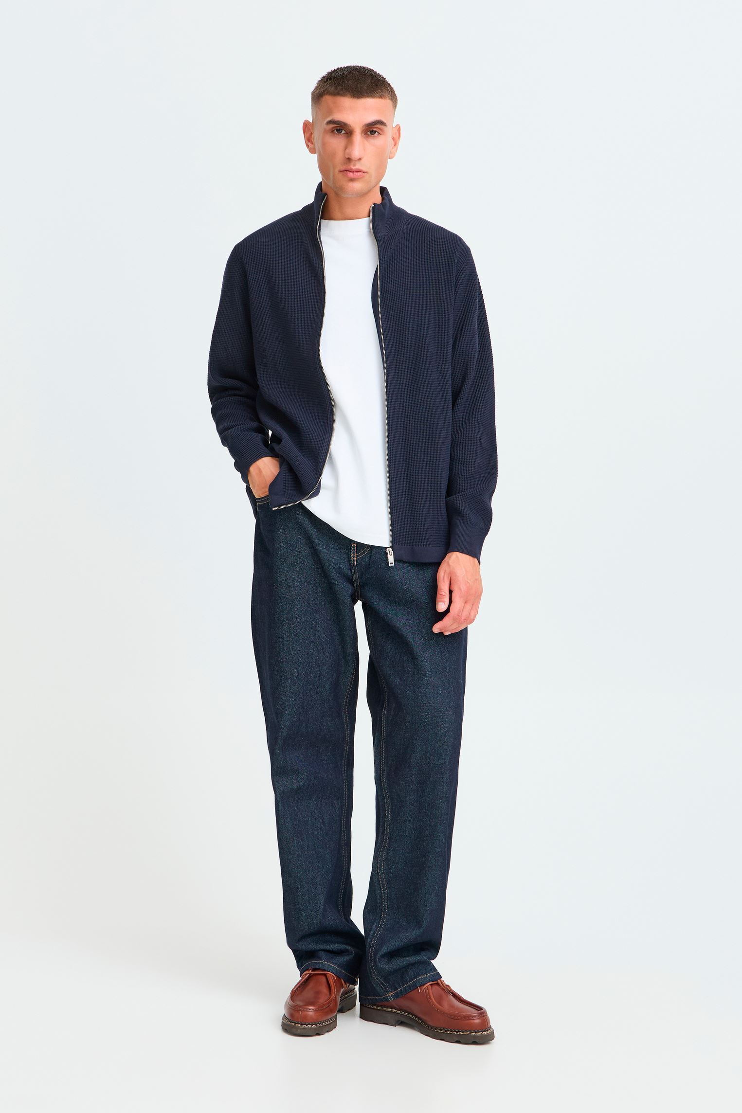 Gilets Sdvian Cardigan homme marine SOLID Gilets Sdvian Cardigan homme marine INSIGNIA BLUE