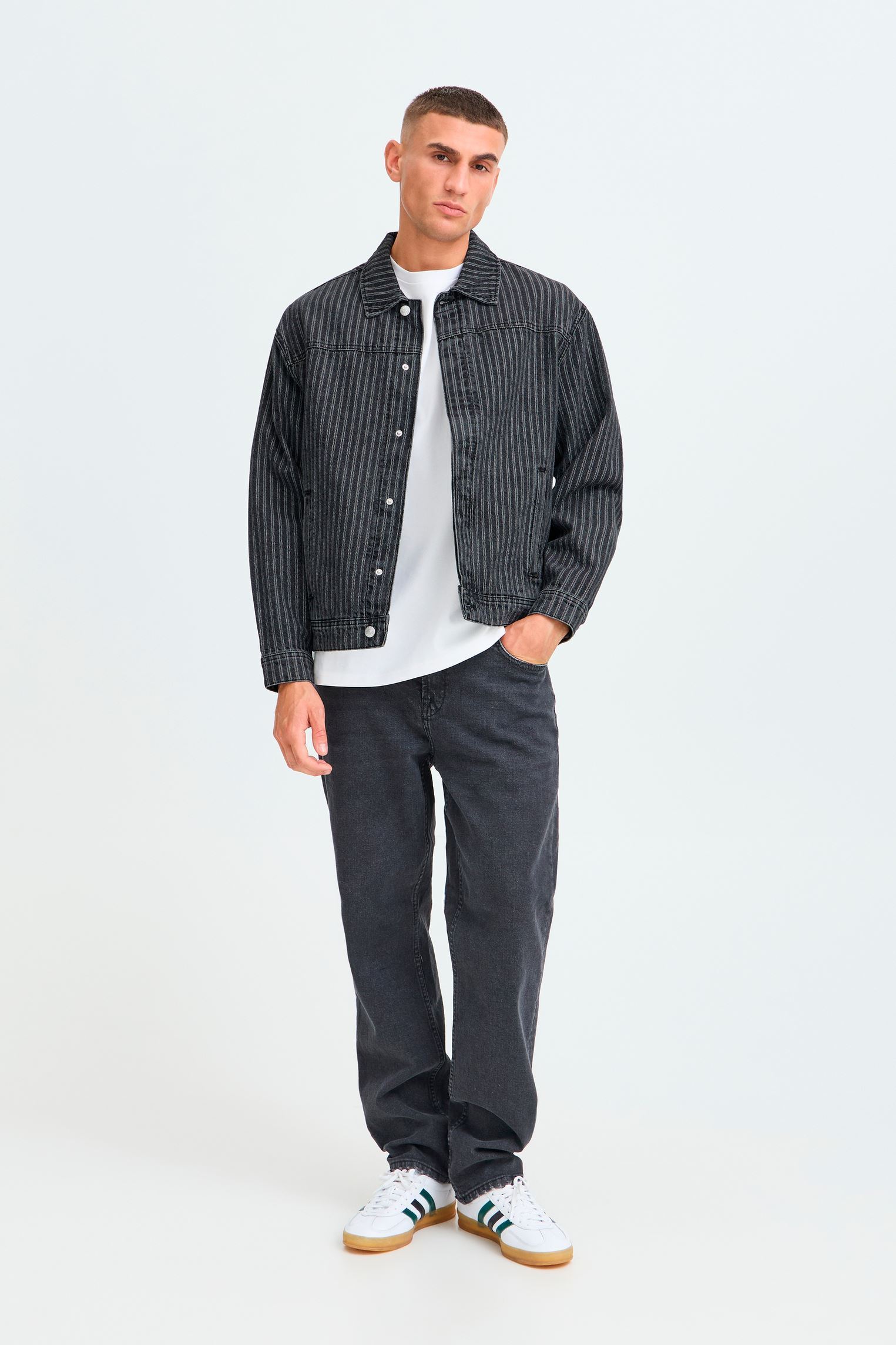Vestes et manteaux Sdwexler homme noir SOLID Vestes et manteaux Sdwexler homme noir BLACK VINTAGE DENIM STRIPE
