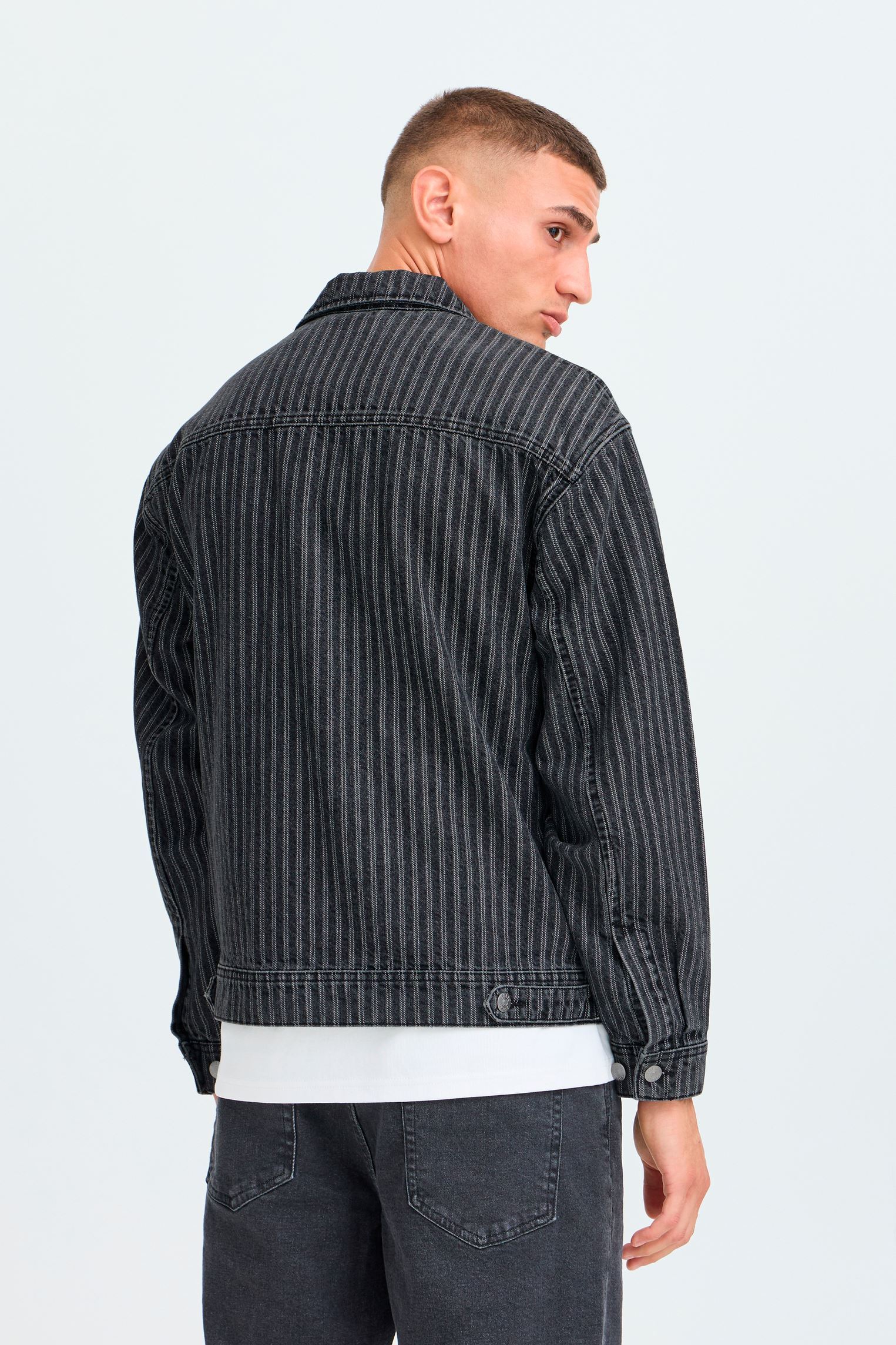Vestes et manteaux Sdwexler homme noir SOLID Vestes et manteaux Sdwexler homme noir BLACK VINTAGE DENIM STRIPE