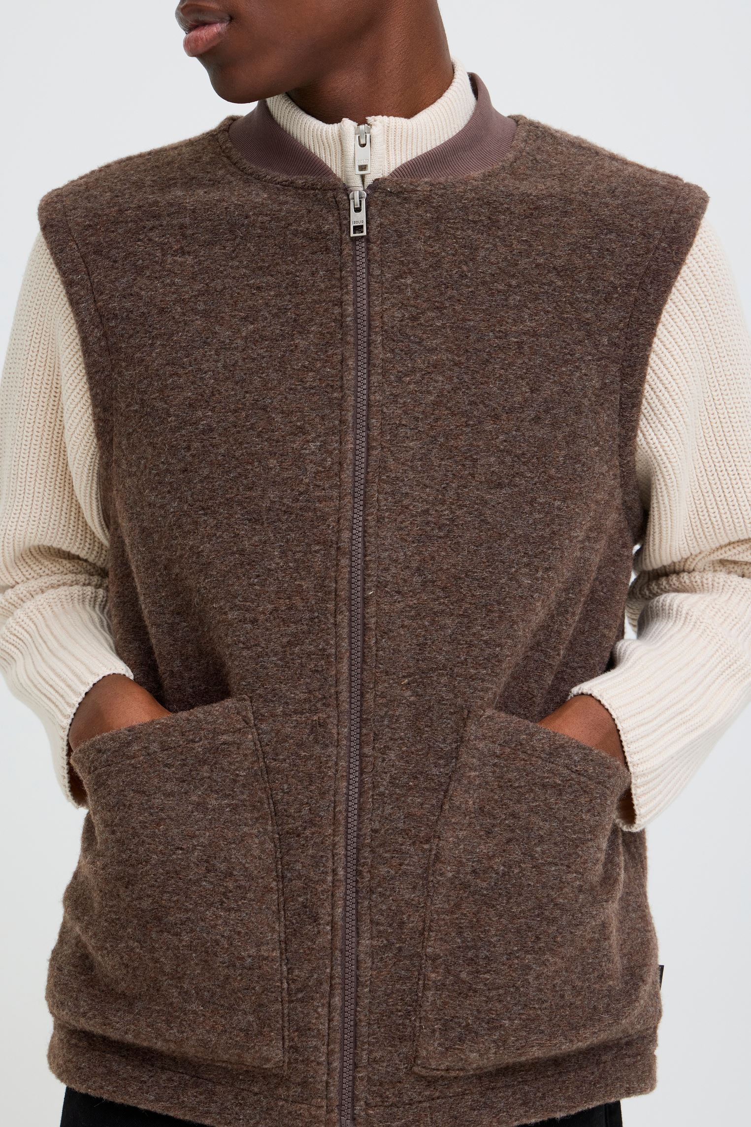 Vestes et manteaux Sward Vest homme marron SOLID Vestes et manteaux Sward Vest homme marron BRACKEN