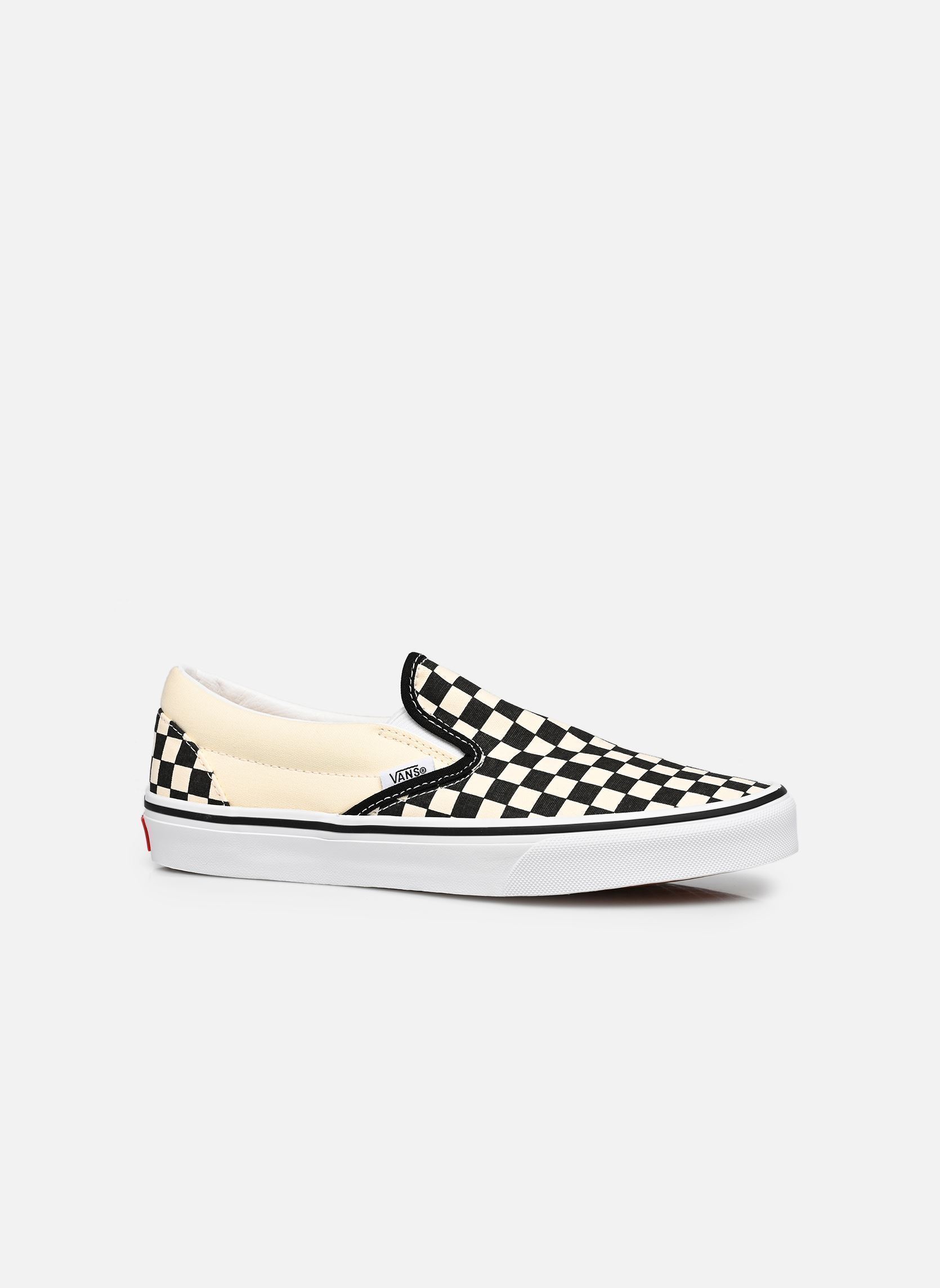 Baskets basses Classic Slip-On checkerboard blanc Vans Baskets basses Classic Slip-On checkerboard blanc BLK&WHT