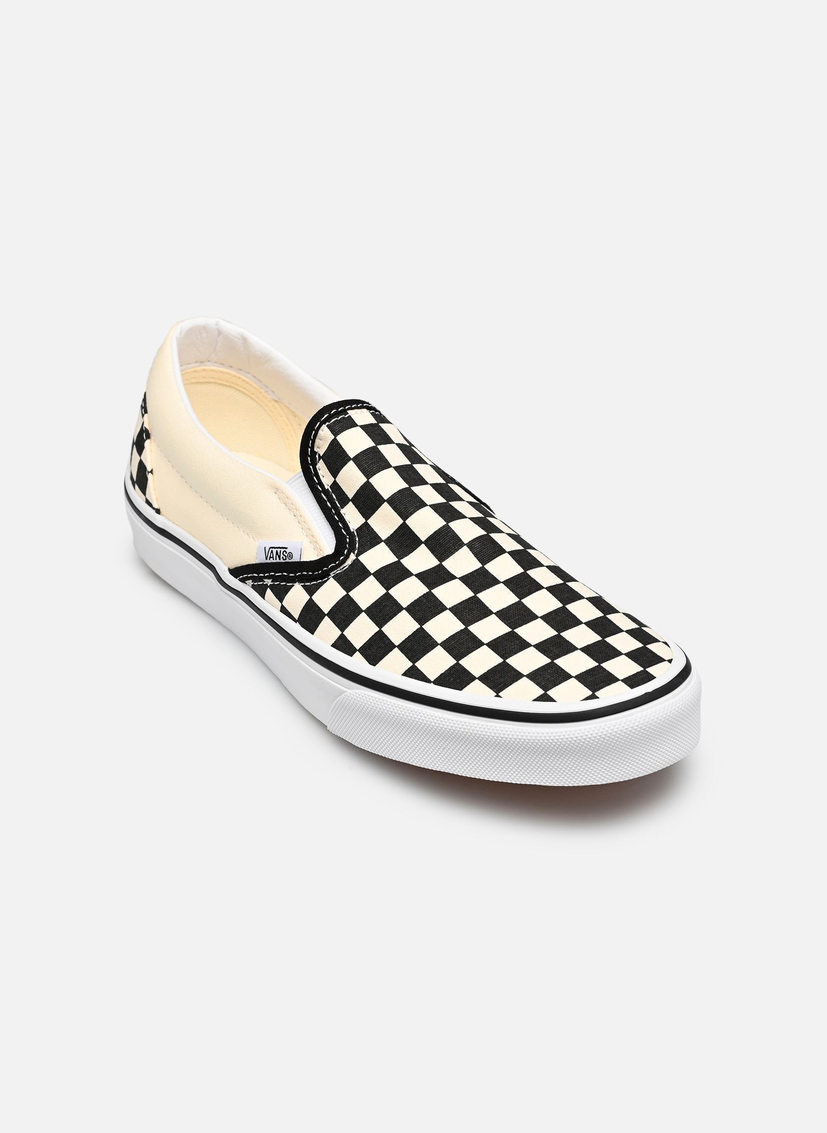 Baskets basses Classic Slip-On checkerboard blanc Vans Baskets basses Classic Slip-On checkerboard blanc BLK&WHT