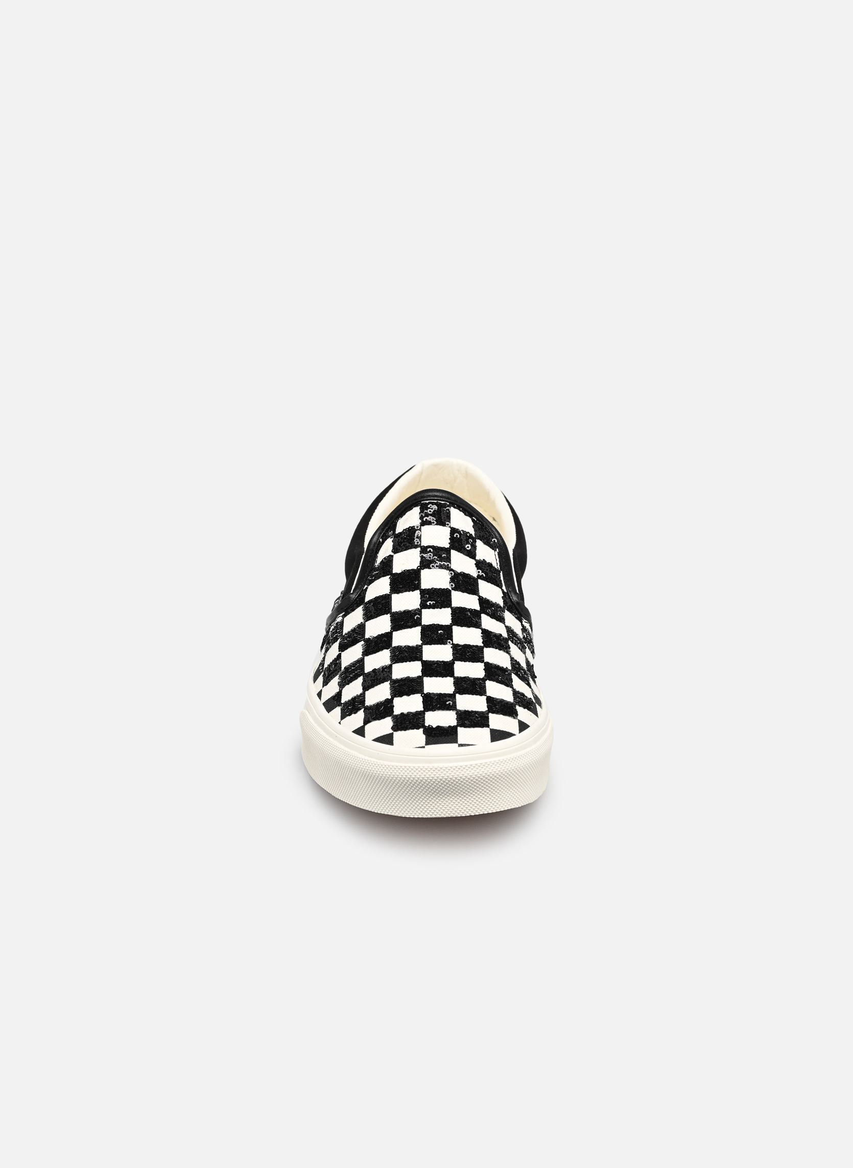 Baskets basses Classic Slip-On checkerboard femme noir Vans Baskets basses Classic Slip-On checkerboard femme noir BEADED CHECKERBOARD