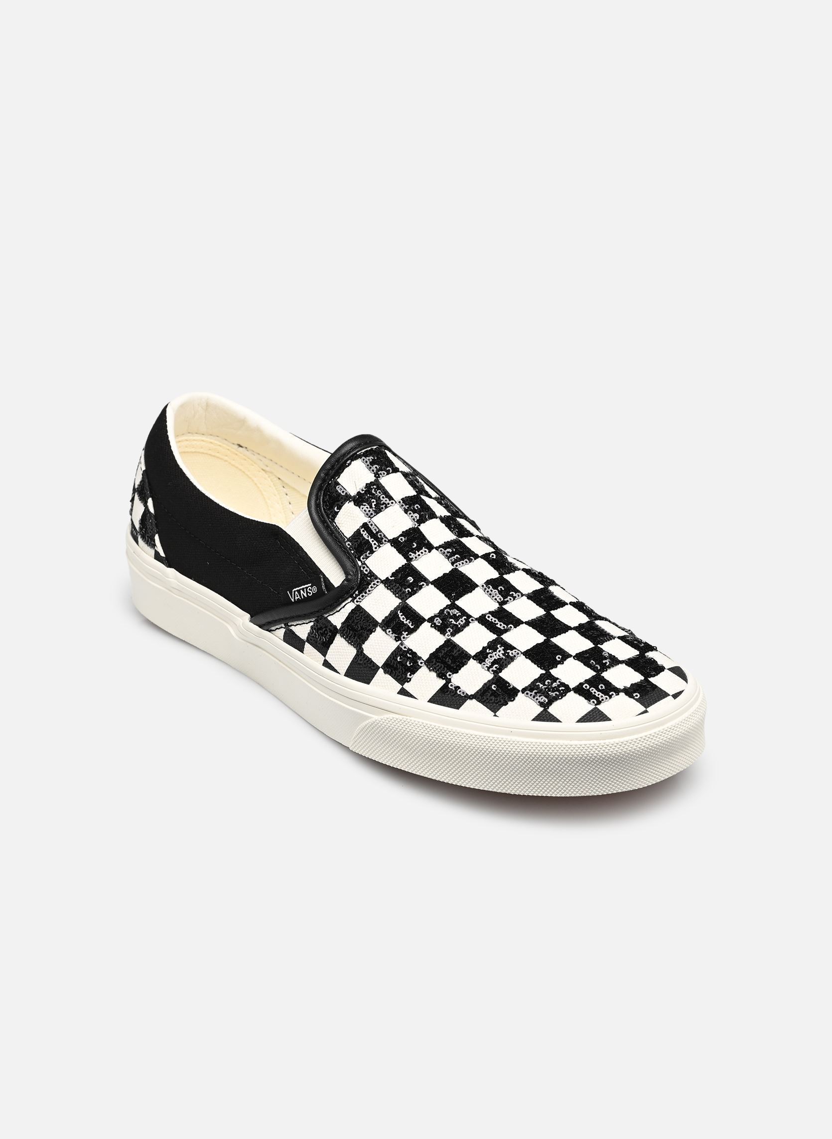 Baskets basses Classic Slip-On checkerboard femme noir Vans Baskets basses Classic Slip-On checkerboard femme noir BEADED CHECKERBOARD