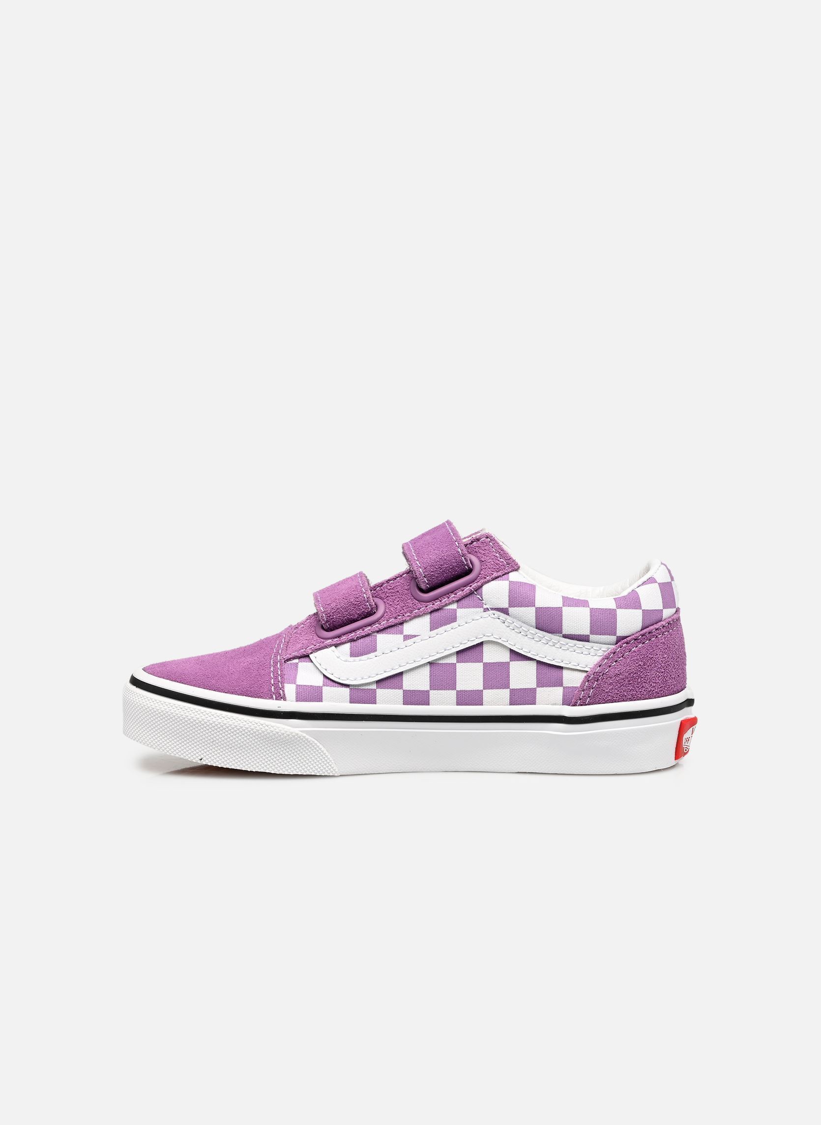 Niedrige Sneaker Old Skool V Checkerboard mädchen violett Vans Niedrige Sneaker Old Skool V Checkerboard mädchen violett PRISM PURPLE