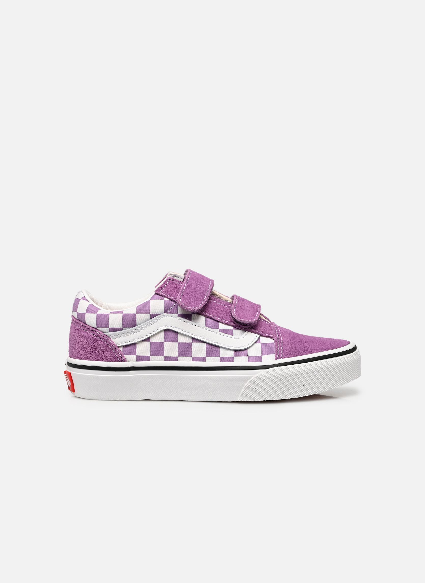 Niedrige Sneaker Old Skool V Checkerboard mädchen violett Vans Niedrige Sneaker Old Skool V Checkerboard mädchen violett PRISM PURPLE