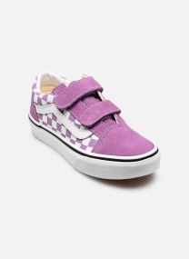 Niedrige Sneaker Old Skool V Checkerboard mädchen violett