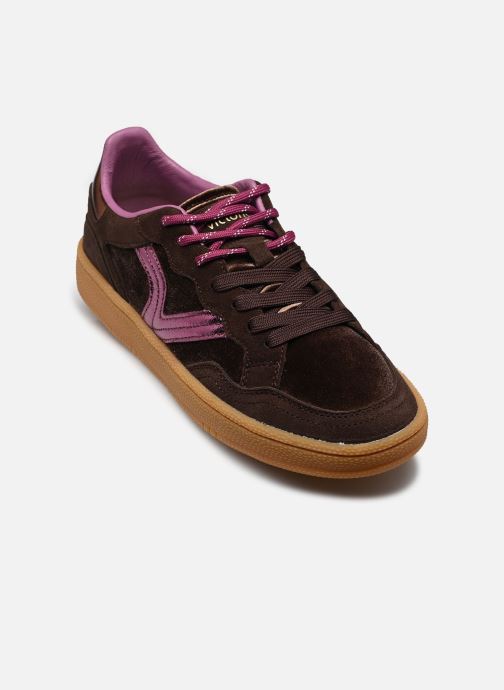 Victoria Baskets Smash Velvet femme marron