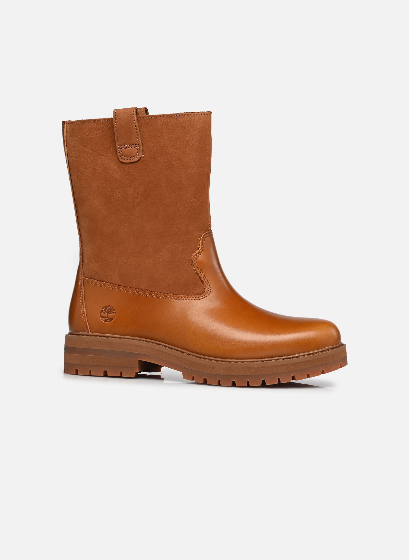 Bottines et boots BRITTON DRIVE MID PULL ON BOOT femme marron Timberland Bottines et boots BRITTON DRIVE MID PULL ON BOOT femme marron MEDIUM BROWN FULL GRAIN
