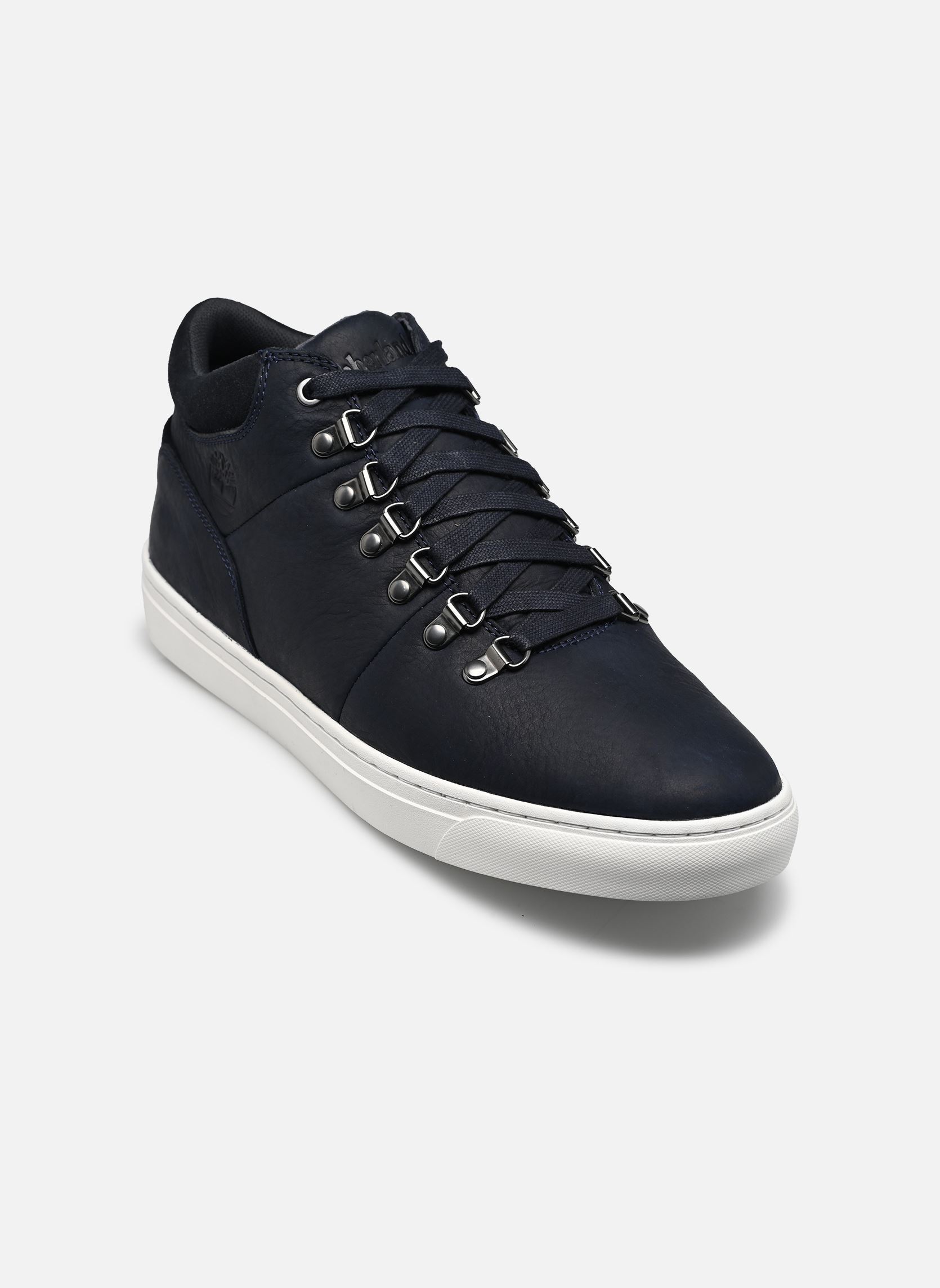 Baskets LISBON HILL MID SNEAKER homme bleu Timberland Baskets LISBON HILL MID SNEAKER homme bleu DARK BLUE FULL GRAIN