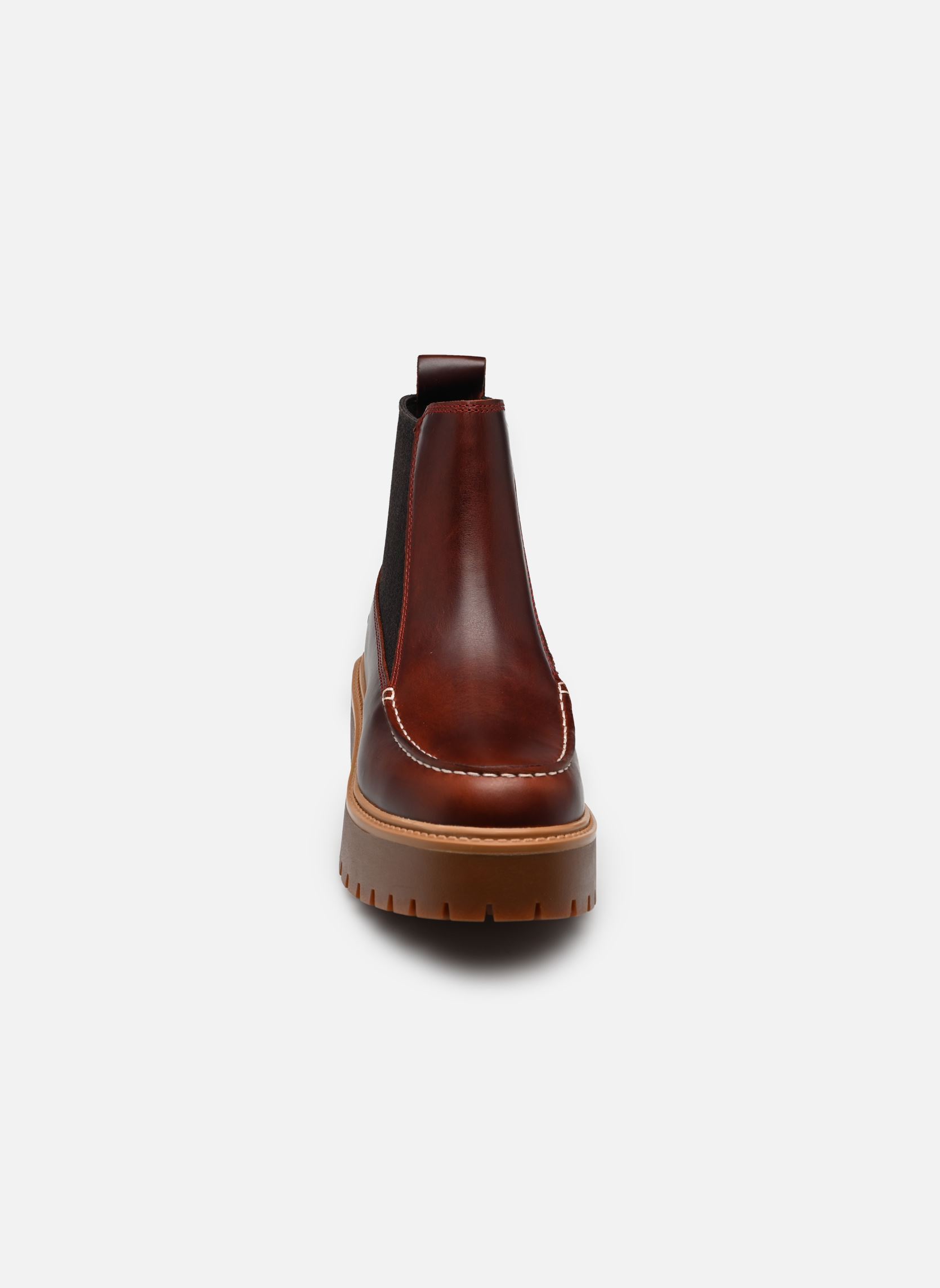 Enkellaarzen en boots STONE STREET MID CHELSEA BOOT dames bruin Timberland Enkellaarzen en boots STONE STREET MID CHELSEA BOOT dames bruin BURGUNDY FULL GRAIN