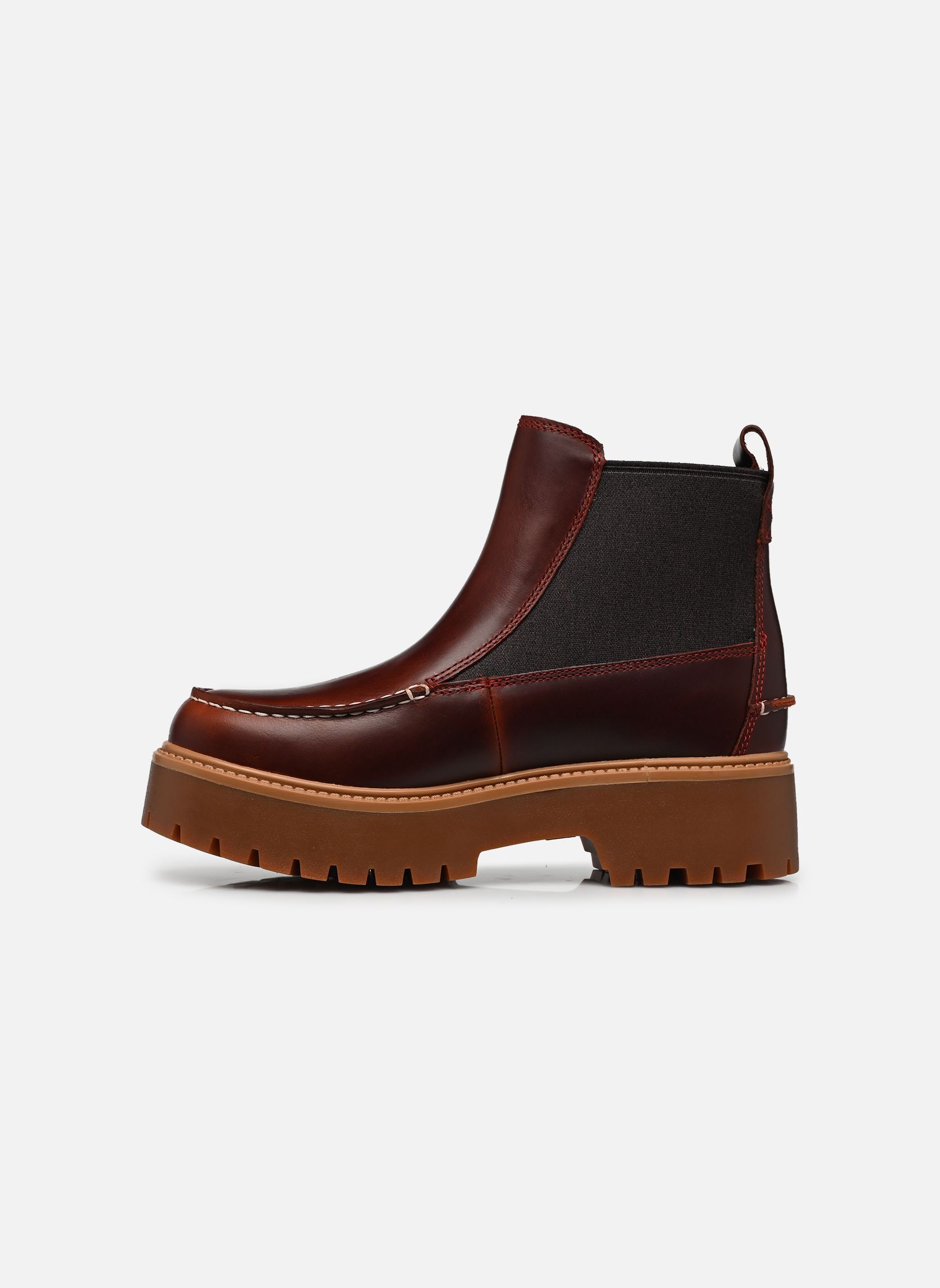 Enkellaarzen en boots STONE STREET MID CHELSEA BOOT dames bruin Timberland Enkellaarzen en boots STONE STREET MID CHELSEA BOOT dames bruin BURGUNDY FULL GRAIN