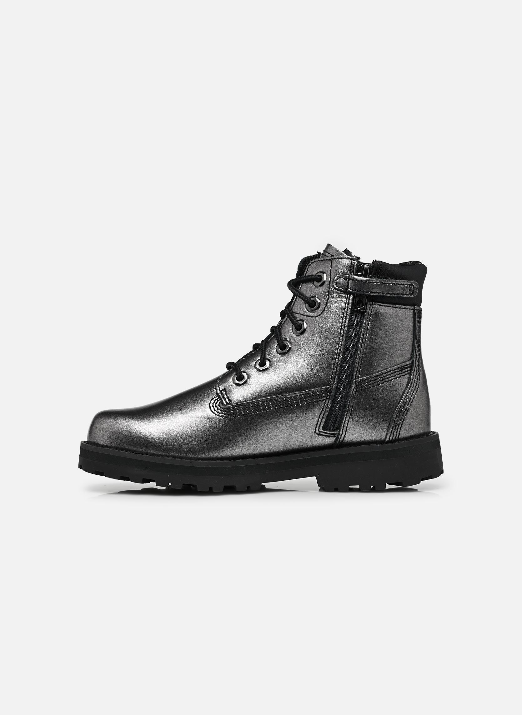 Bottines et bottes Courma Kid MID LACE UP BOOT argent Timberland Bottines et bottes Courma Kid MID LACE UP BOOT argent SILVER FULL GRAIN