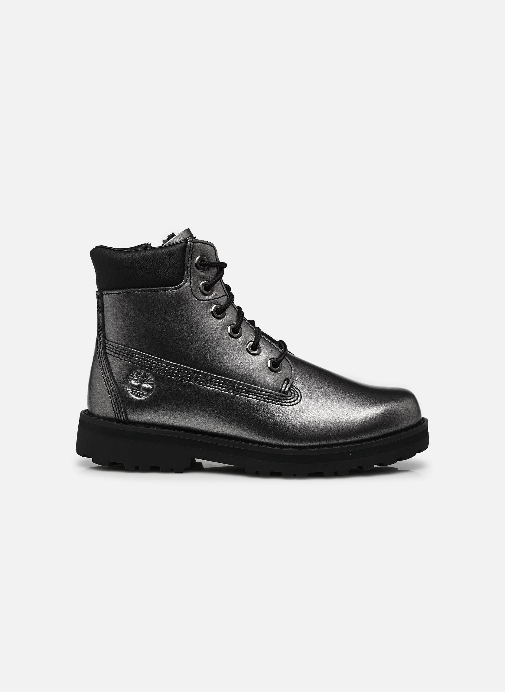 Bottines et bottes Courma Kid MID LACE UP BOOT argent Timberland Bottines et bottes Courma Kid MID LACE UP BOOT argent SILVER FULL GRAIN