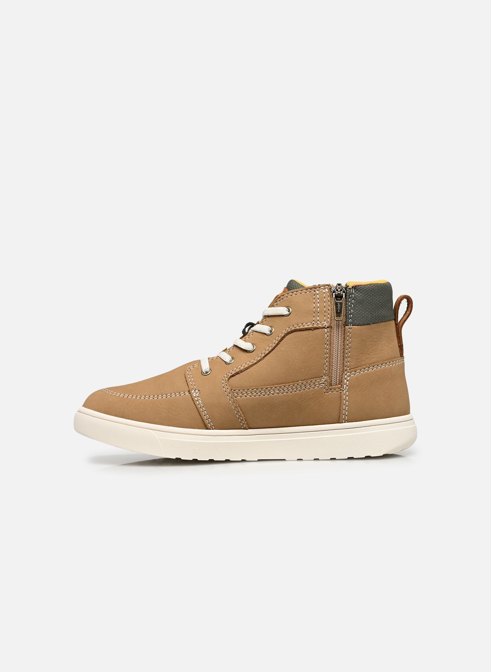 Baskets Lisbon Street MID zip SNEAKER beige Timberland Baskets Lisbon Street MID zip SNEAKER beige MD BEIGE NUBUCK W DK GRN