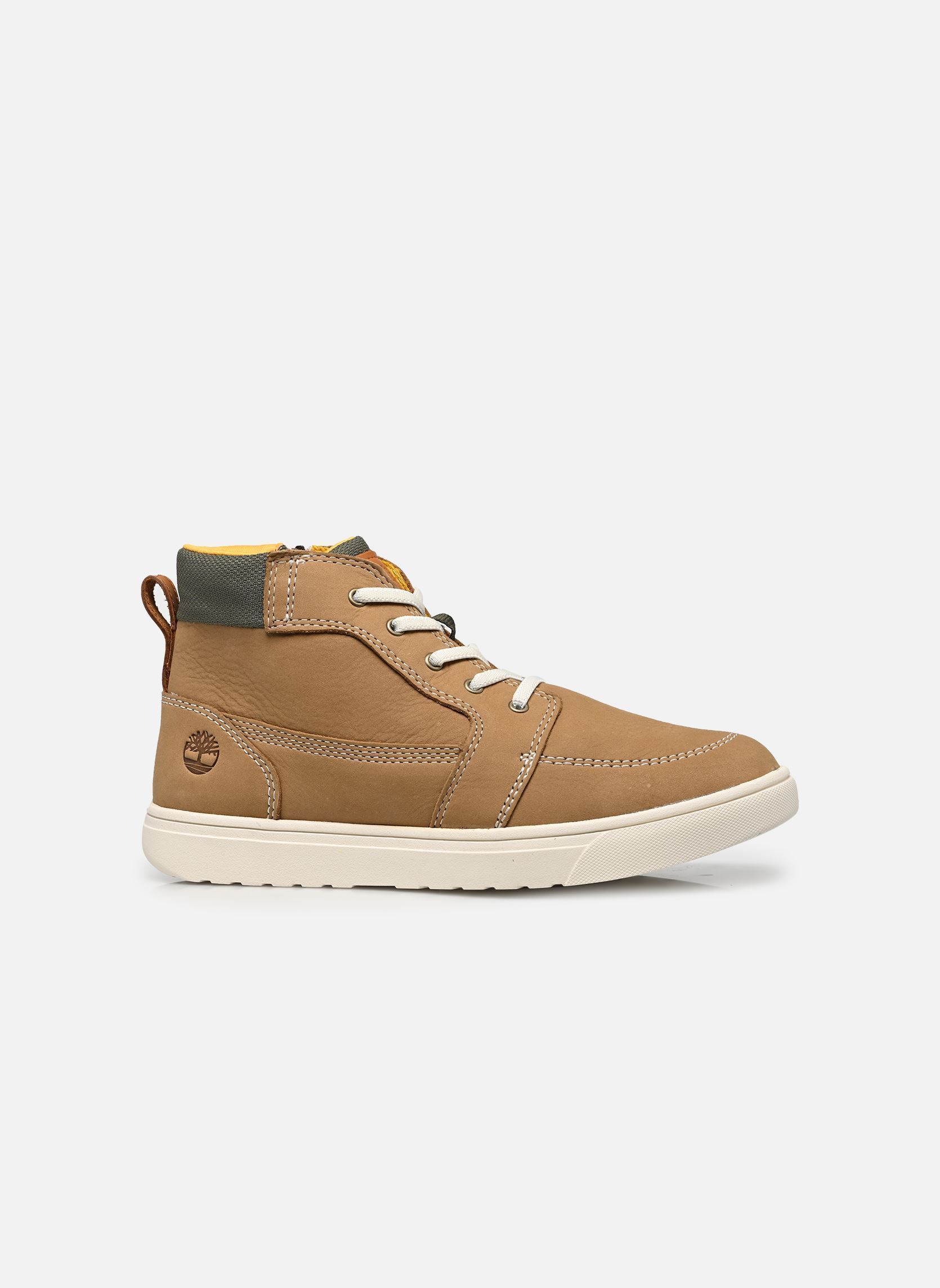 Baskets Lisbon Street MID zip SNEAKER beige Timberland Baskets Lisbon Street MID zip SNEAKER beige MD BEIGE NUBUCK W DK GRN