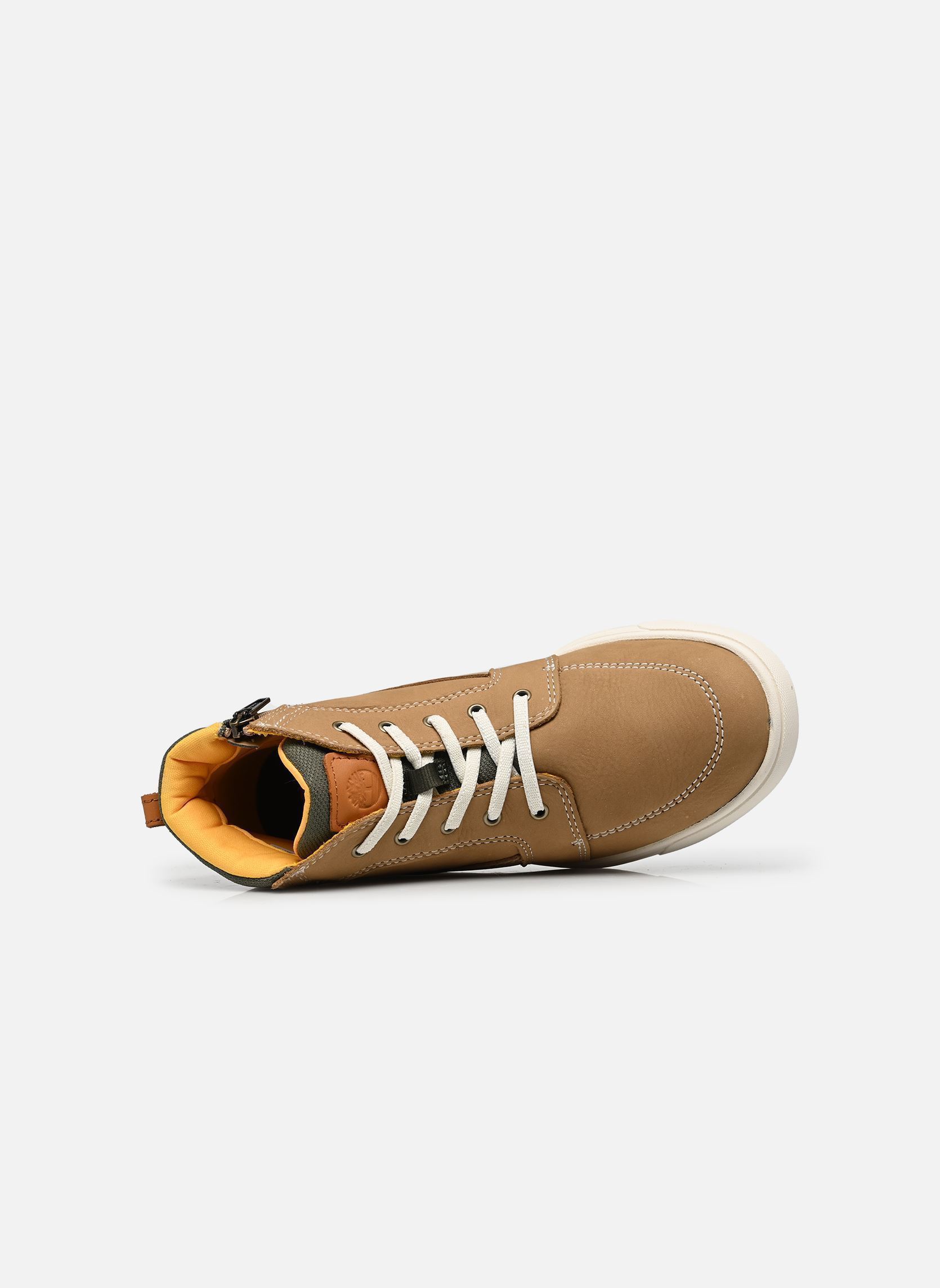 Baskets Lisbon Street MID zip SNEAKER beige Timberland Baskets Lisbon Street MID zip SNEAKER beige MD BEIGE NUBUCK W DK GRN
