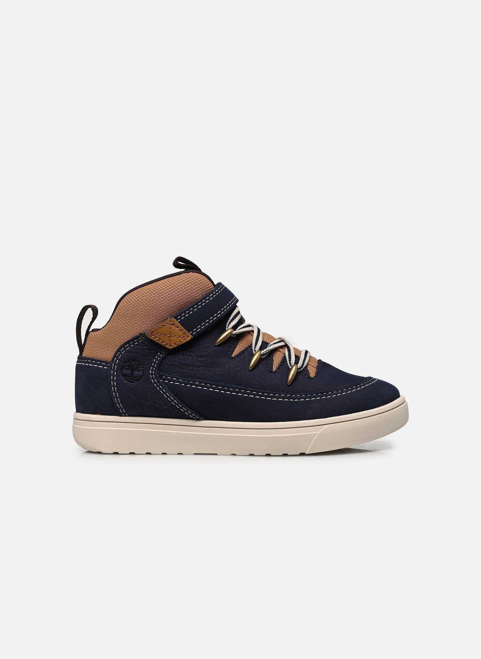 Baskets Lisbon Street mid sneaker garçon bleu Timberland Baskets Lisbon Street mid sneaker garçon bleu DK BLUE NUBUCK W MD BROWN