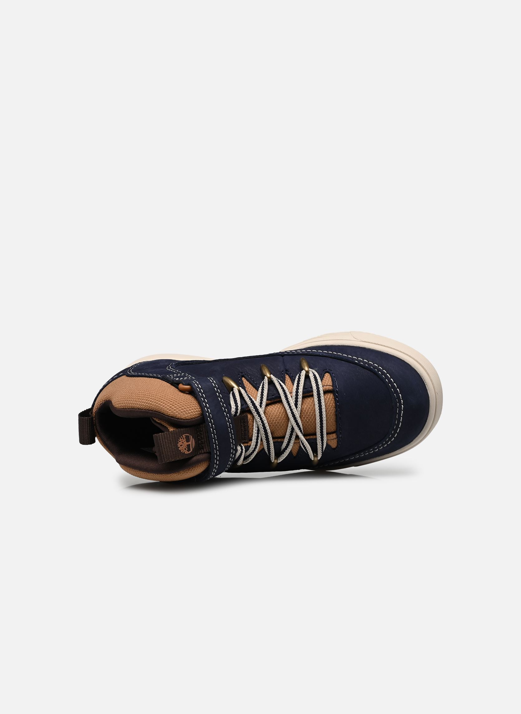 Baskets Lisbon Street mid sneaker garçon bleu Timberland Baskets Lisbon Street mid sneaker garçon bleu DK BLUE NUBUCK W MD BROWN