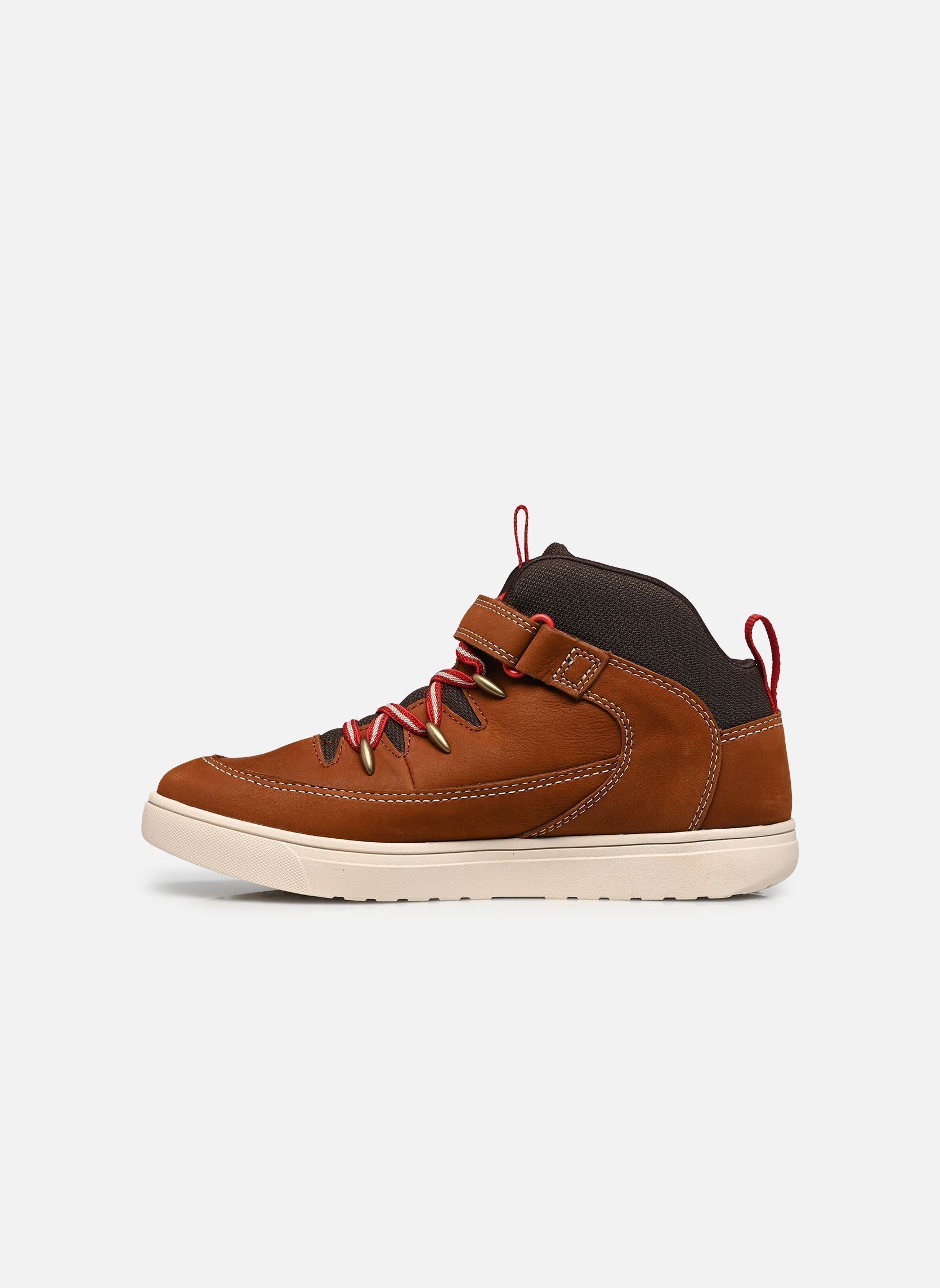 Baskets Lisbon Street mid sneaker marron Timberland Baskets Lisbon Street mid sneaker marron RUST NUBUCK W DARK BROWN