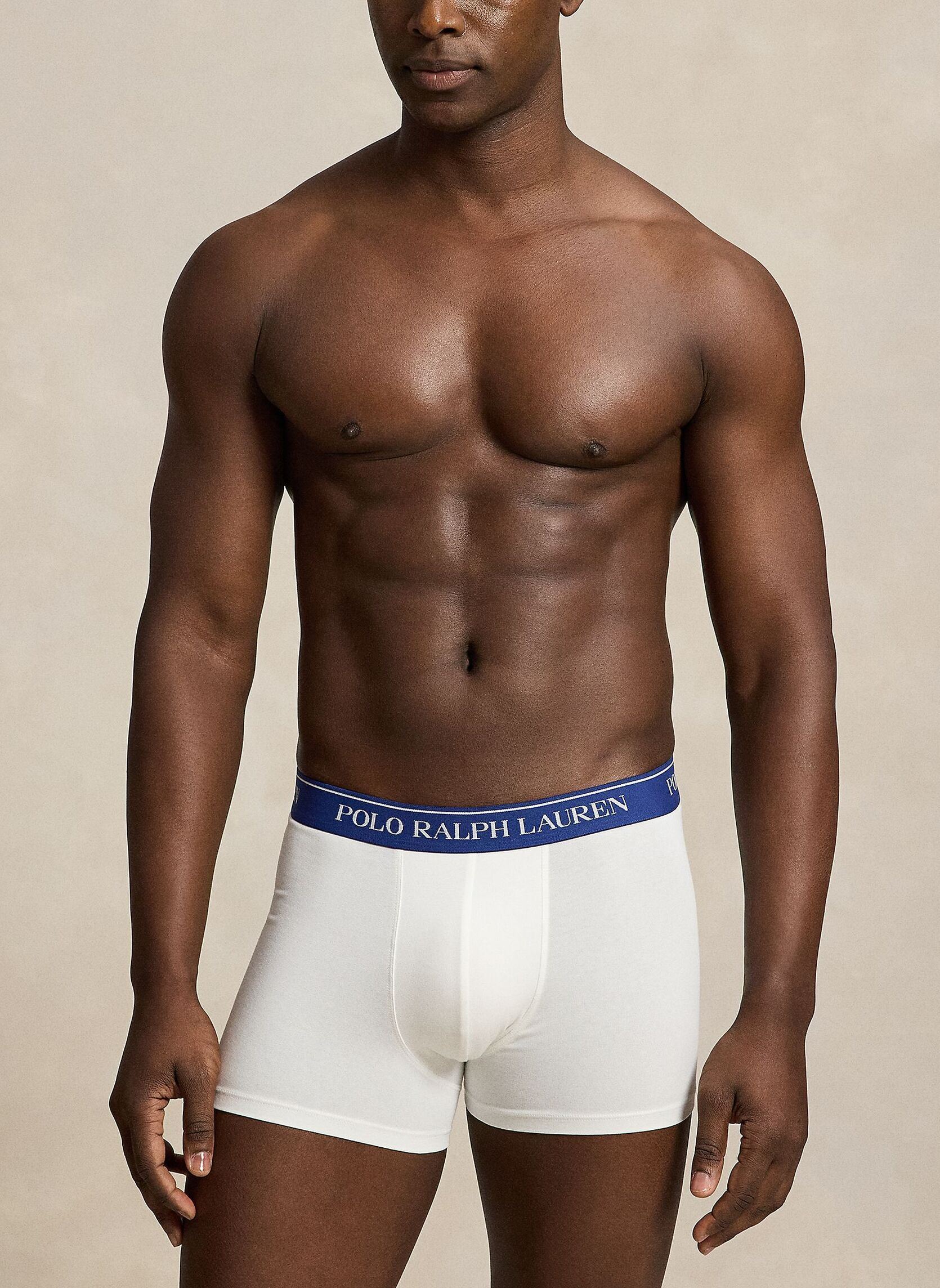 Sous-vêtements 3 slips-boxers classiques coton stretch homme blanc Polo Ralph Lauren Sous-vêtements 3 slips-boxers classiques coton stretch homme blanc 3PK WHT/VRNGRN/NP NVY/BLUYT WB